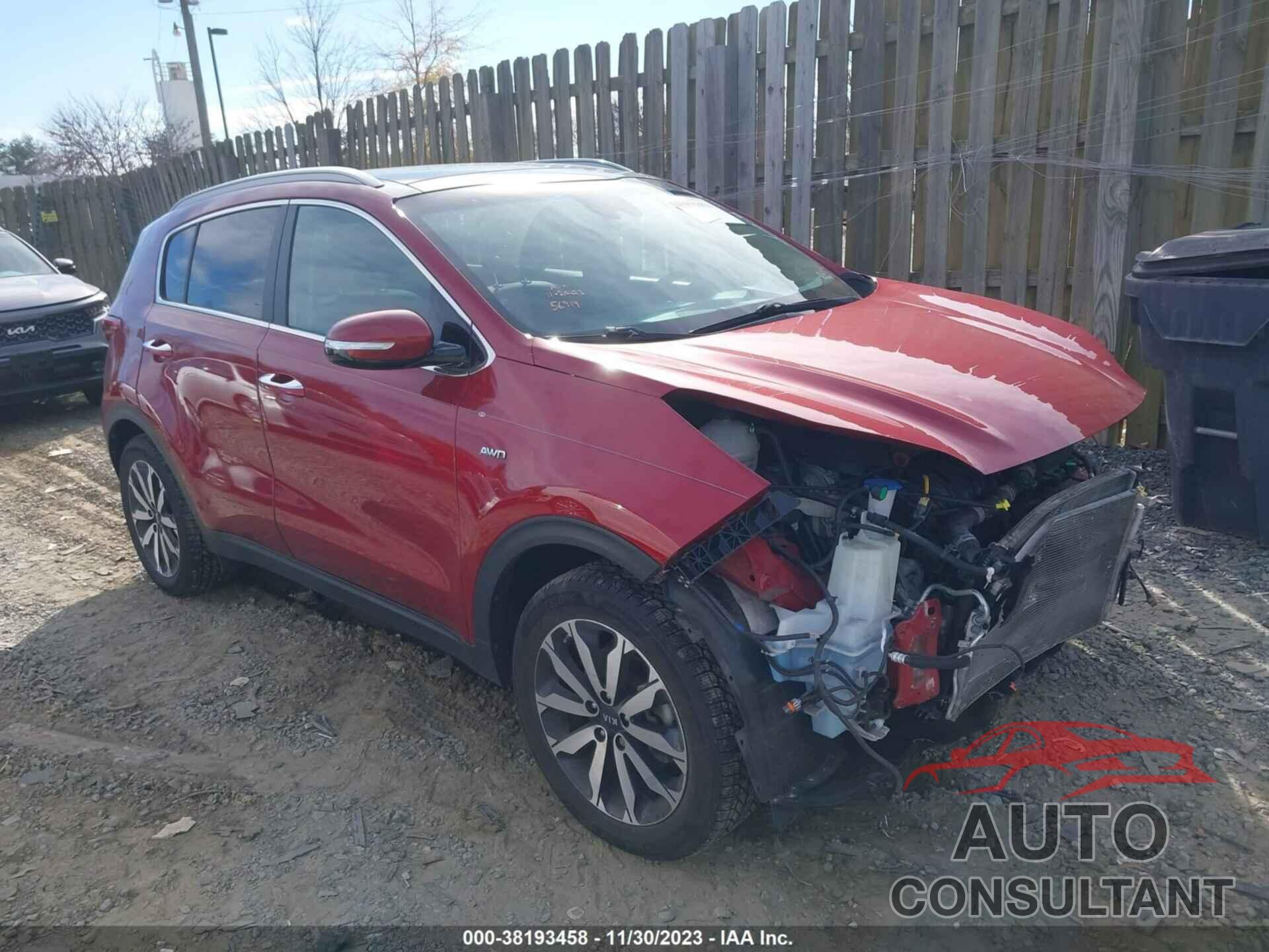 KIA SPORTAGE 2017 - KNDPNCAC8H7281736