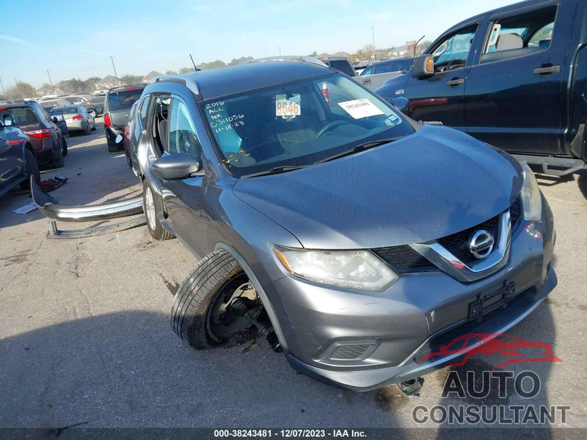 NISSAN ROGUE 2016 - KNMAT2MV7GP629463