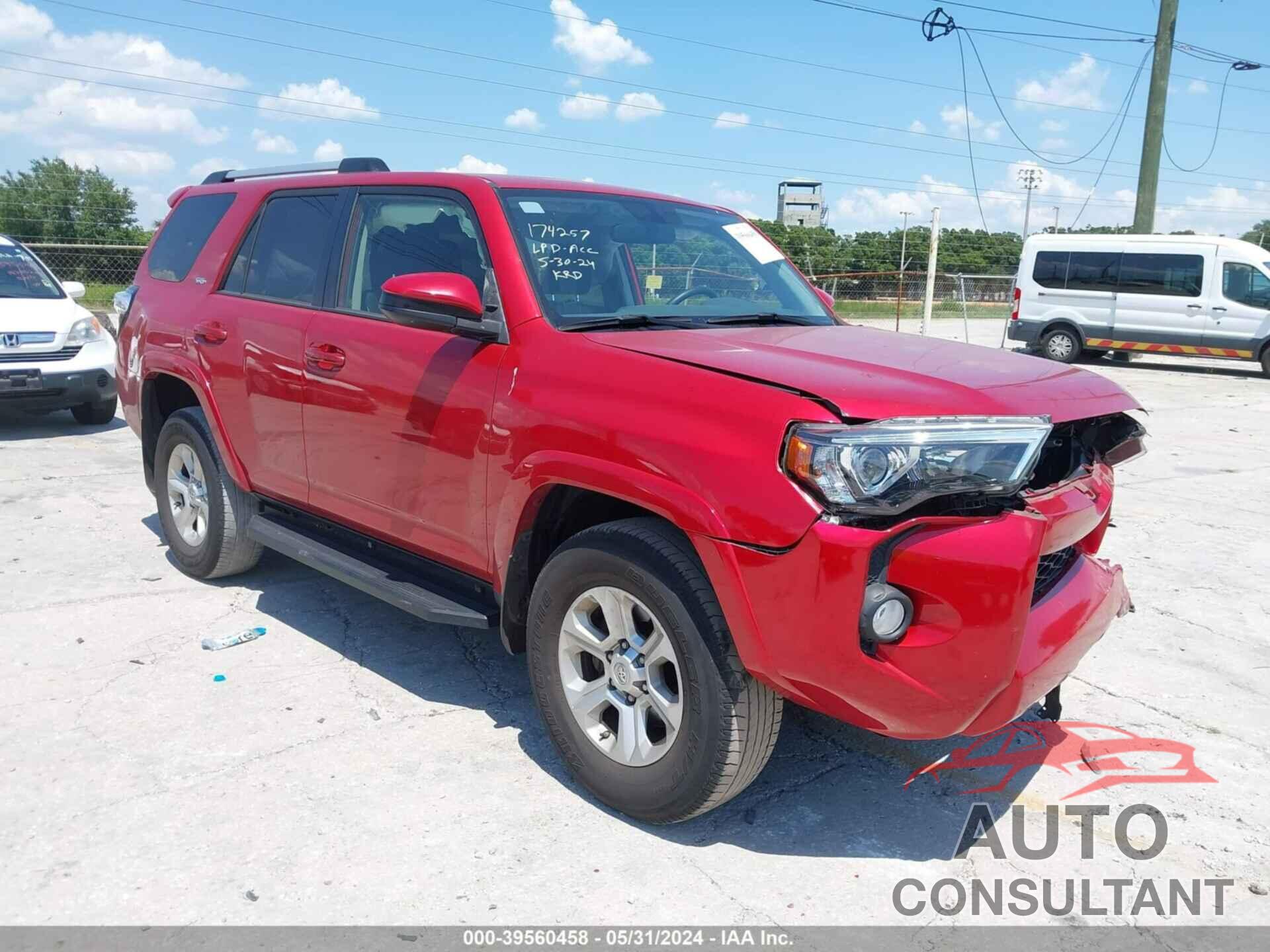 TOYOTA 4RUNNER 2019 - JTEZU5JR9K5207364