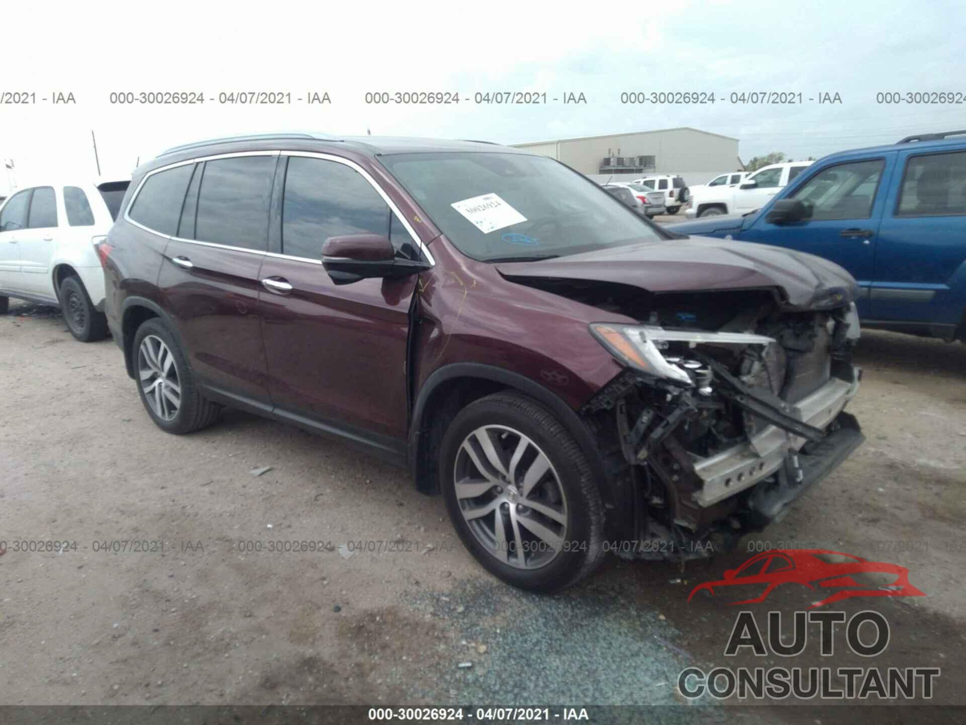 HONDA PILOT 2017 - 5FNYF5H90HB004550