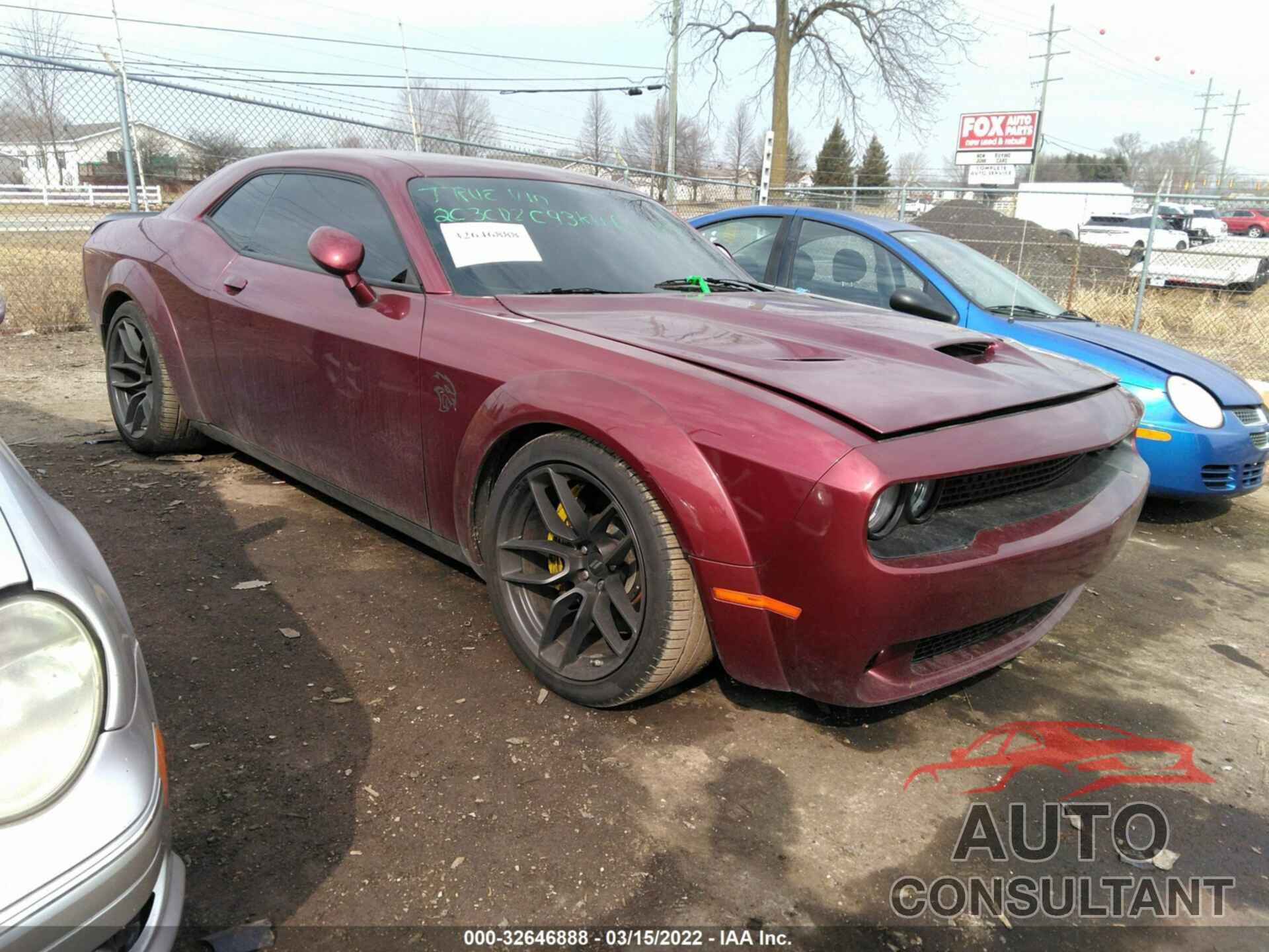 DODGE CHALLENGER 2019 - 2C3CDZC93KH661444