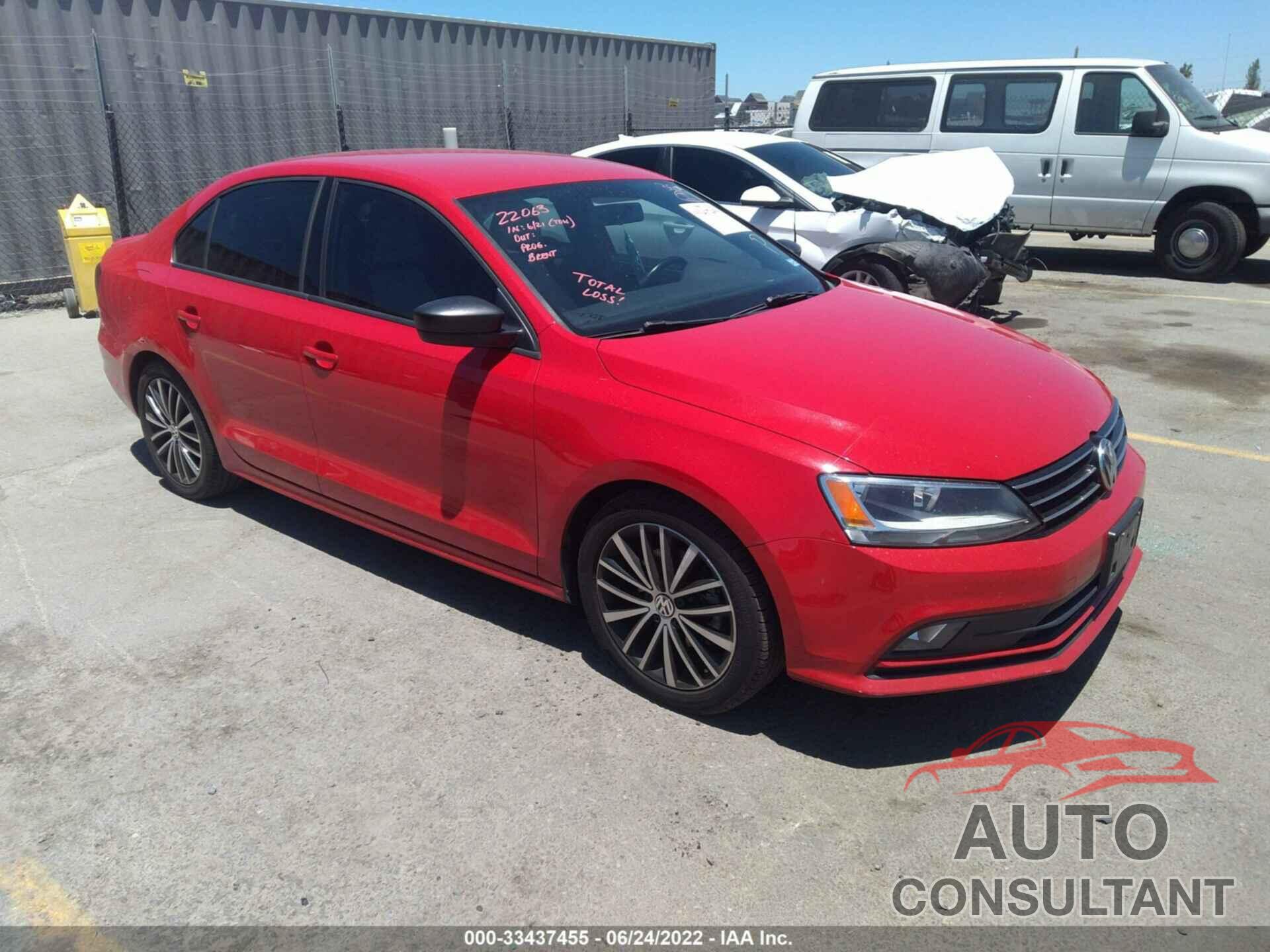 VOLKSWAGEN JETTA SEDAN 2016 - 3VWD17AJ9GM321117