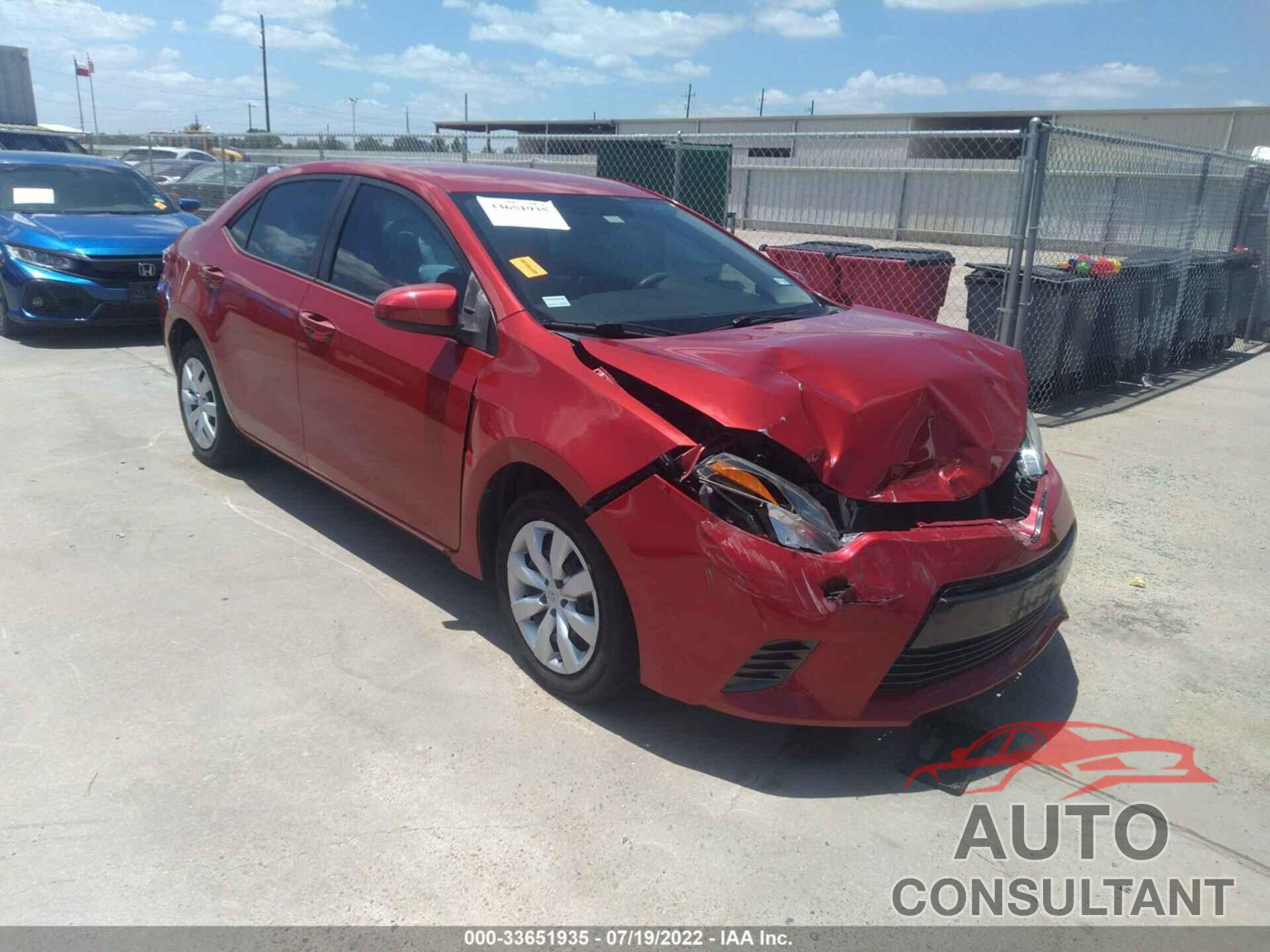 TOYOTA COROLLA 2016 - 5YFBURHEXGP438378