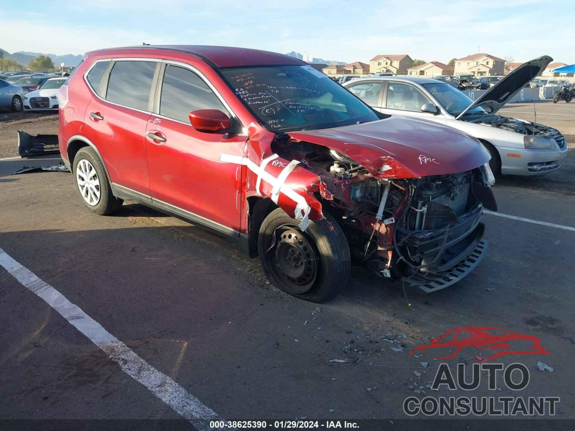 NISSAN ROGUE 2016 - KNMAT2MT3GP613677