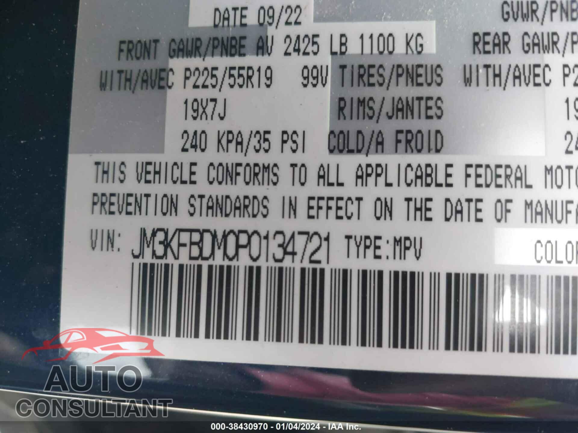 MAZDA CX-5 2023 - JM3KFBDM0P0134721
