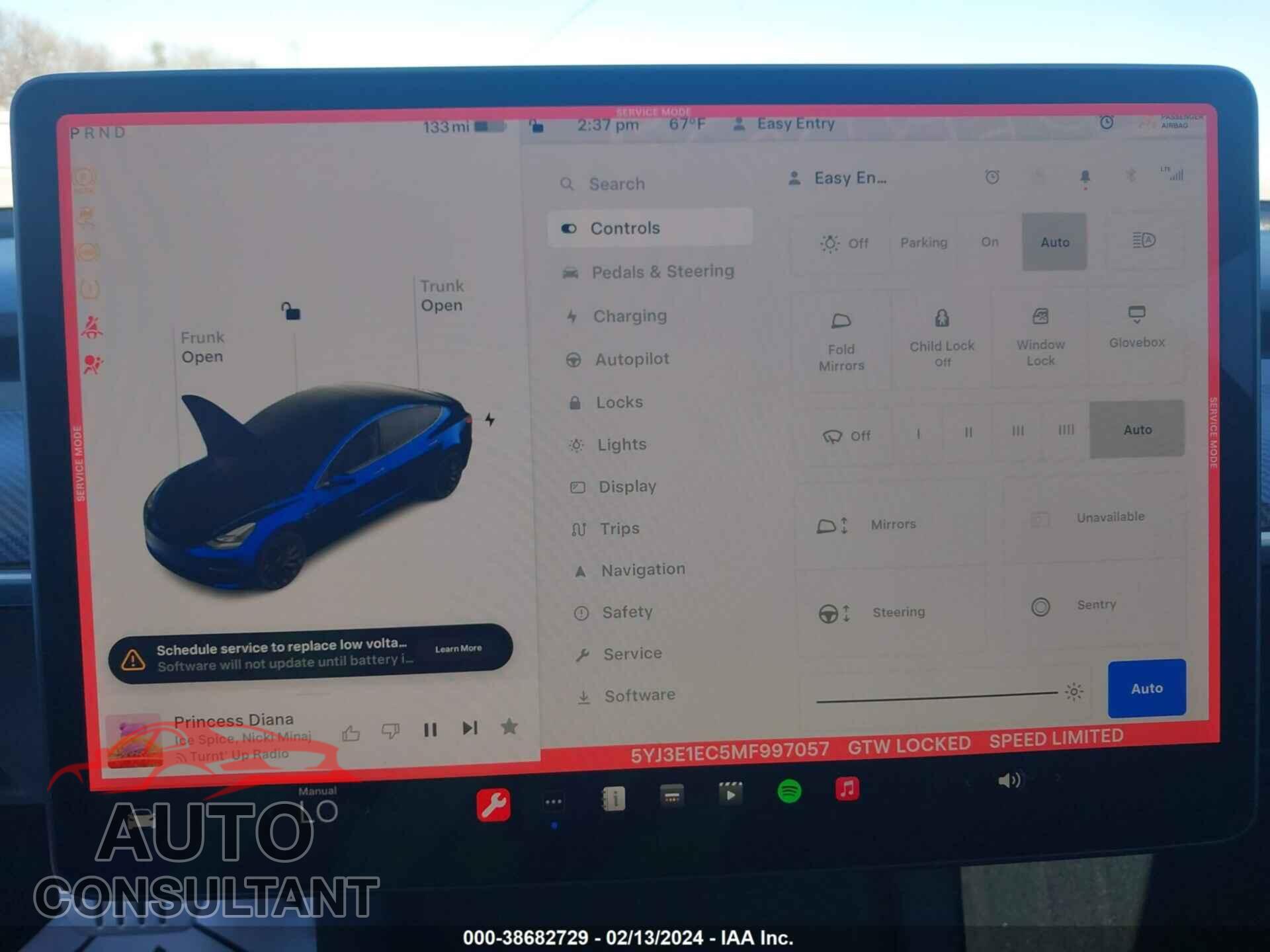 TESLA MODEL 3 2021 - 5YJ3E1EC5MF997057