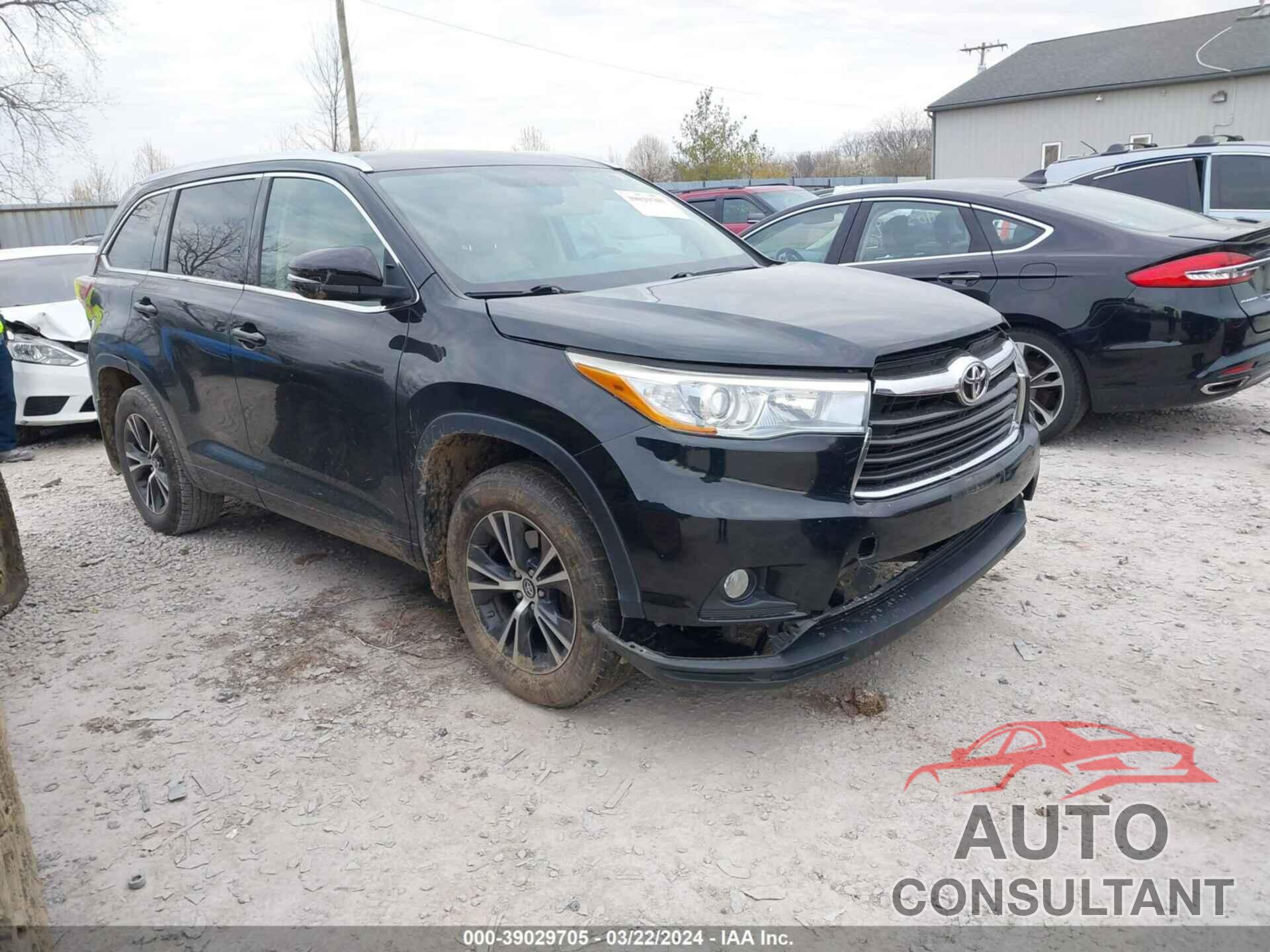 TOYOTA HIGHLANDER 2016 - 5TDJKRFH8GS283240