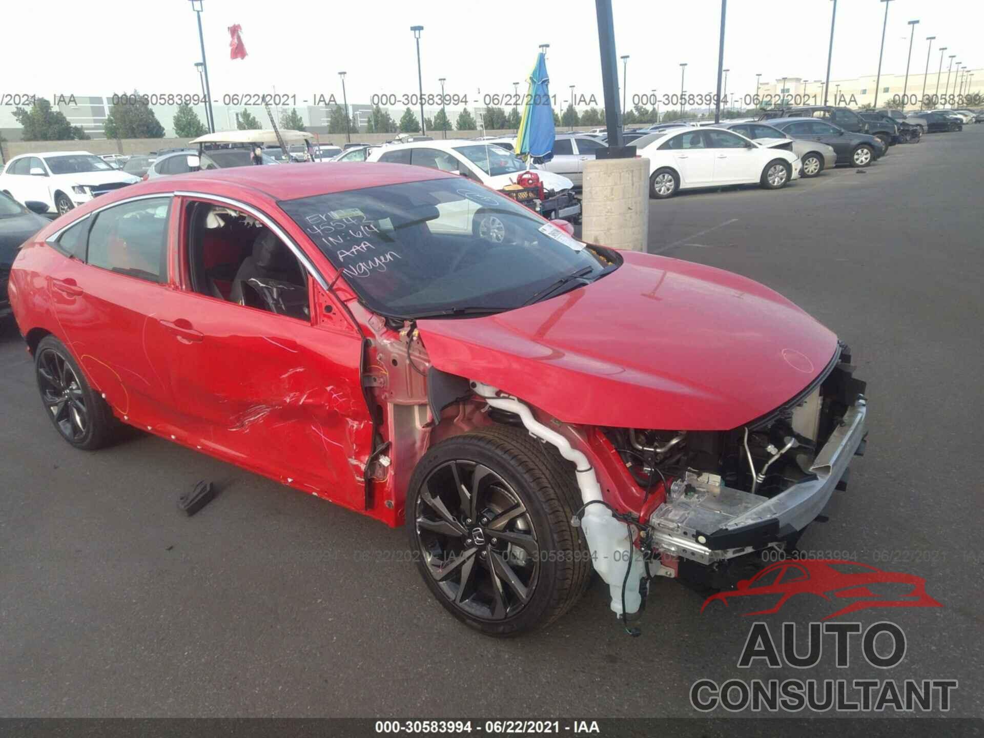 HONDA CIVIC SEDAN 2021 - 2HGFC2F88MH542105