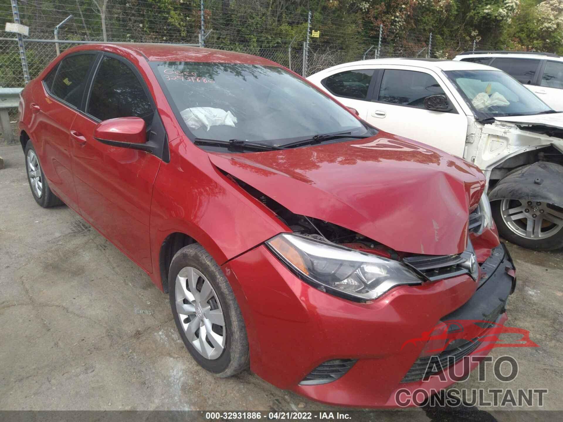 TOYOTA COROLLA 2016 - 2T1BURHE3GC689145