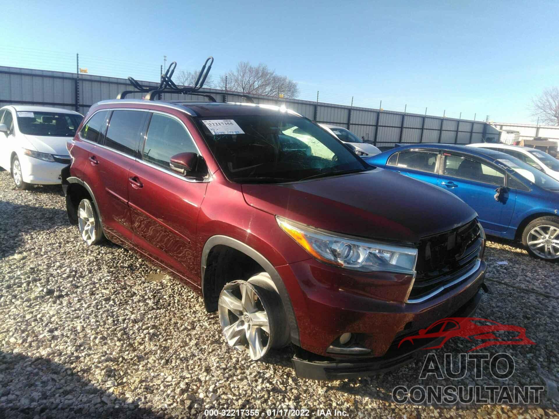 TOYOTA HIGHLANDER 2016 - 5TDDKRFHXGS263472