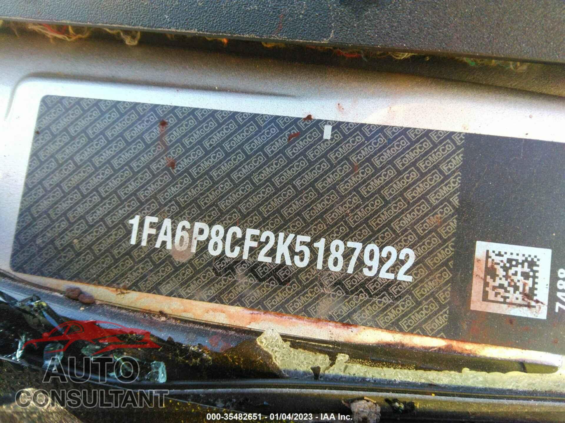 FORD MUSTANG 2019 - 1FA6P8CF2K5187922