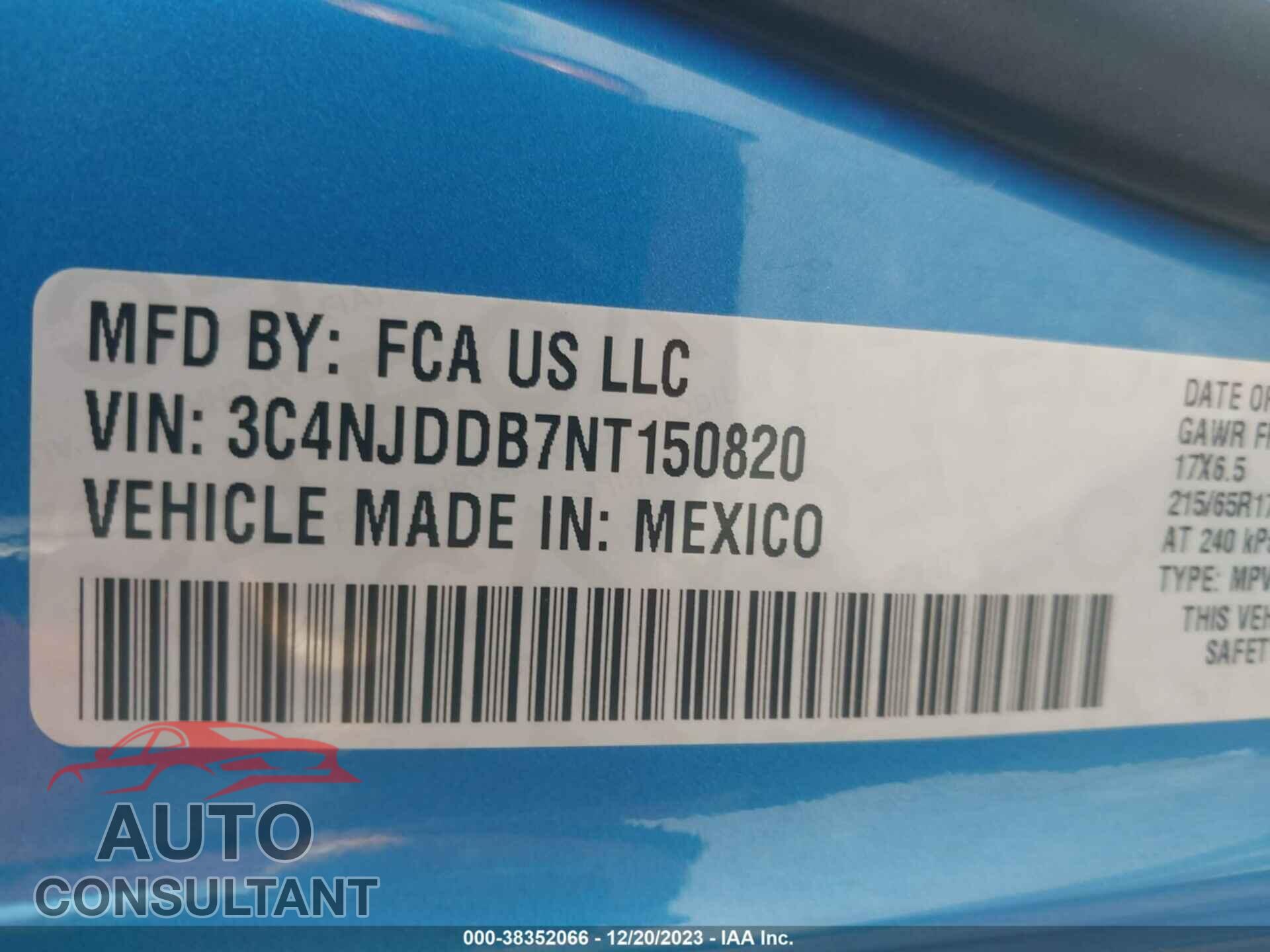 JEEP COMPASS 2022 - 3C4NJDDB7NT150820