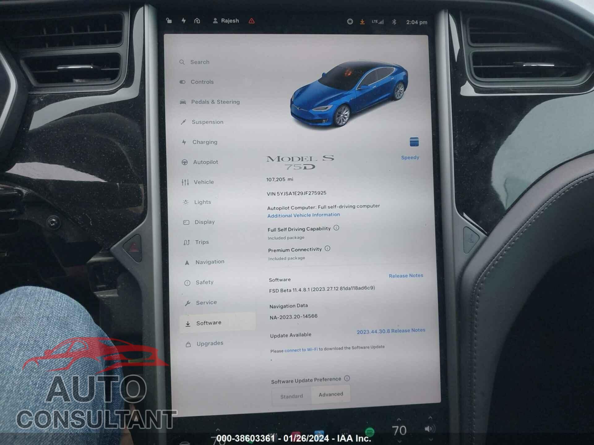 TESLA MODEL S 2018 - 5YJSA1E29JF275925