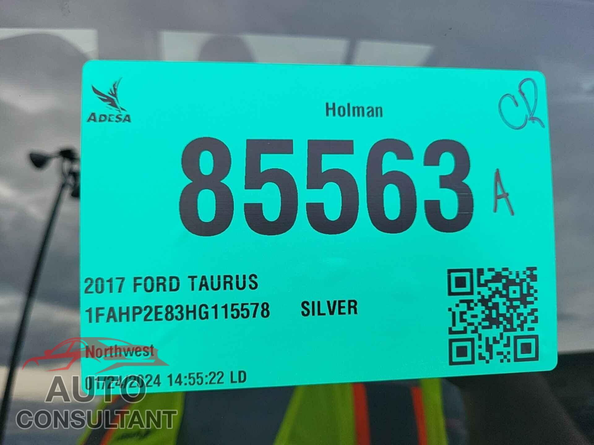 FORD TAURUS 2017 - 1FAHP2E83HG115578