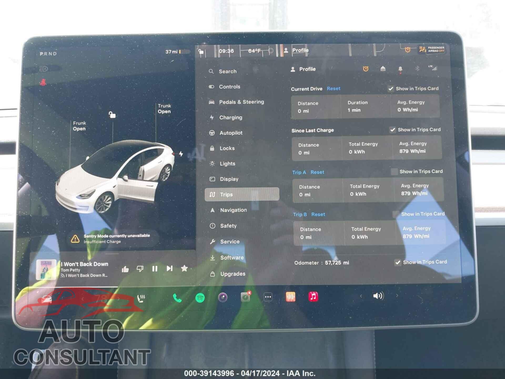 TESLA MODEL 3 2021 - 5YJ3E1EA0MF921809