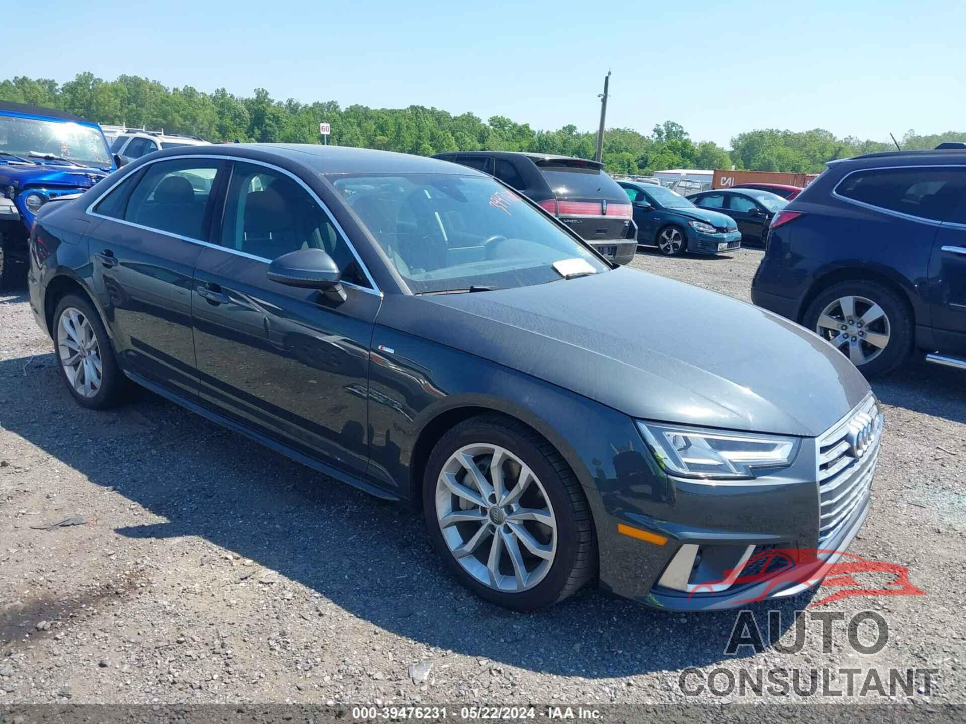 AUDI A4 2019 - WAUENAF49KA040658