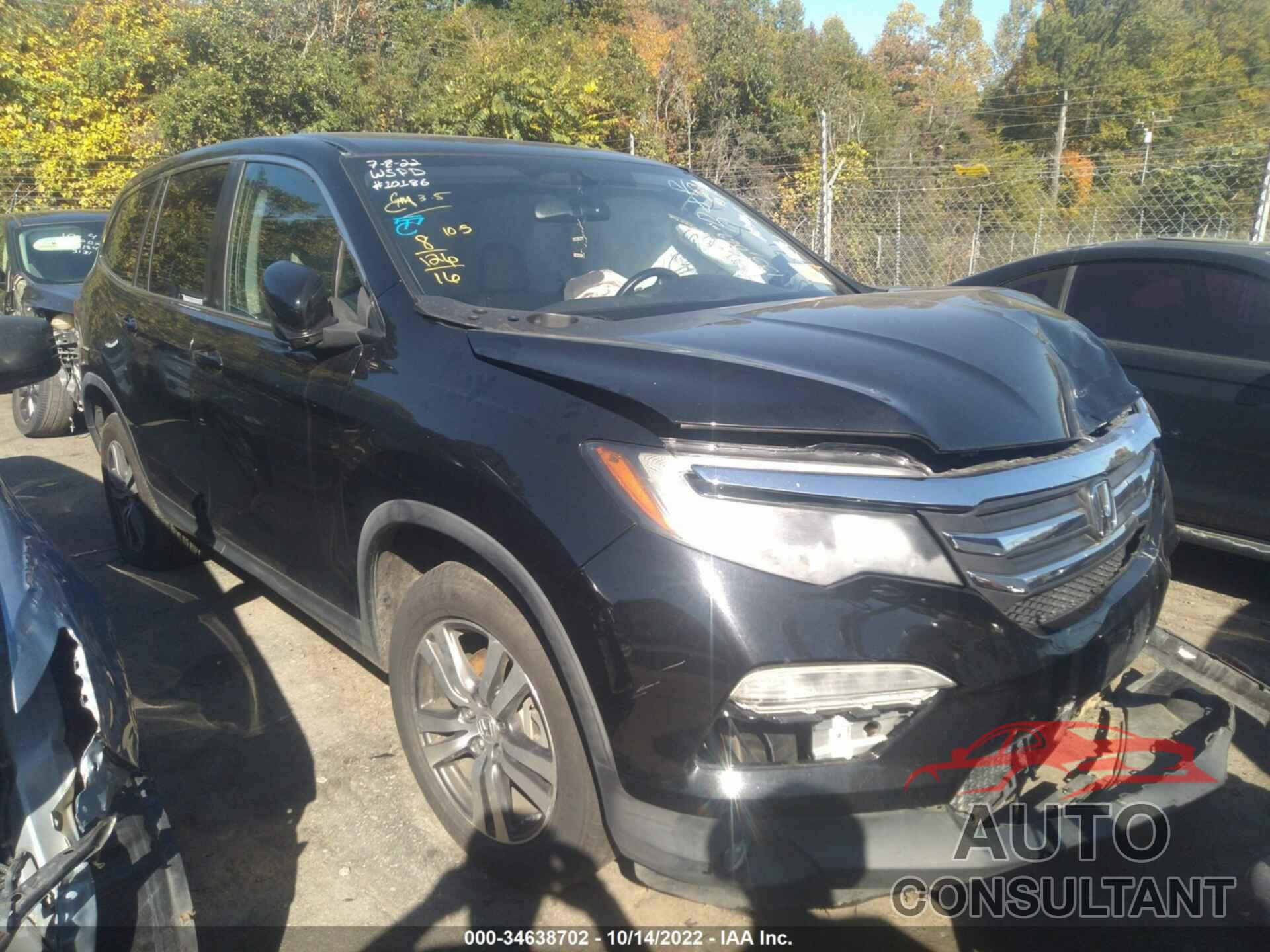 HONDA PILOT 2016 - 5FNYF5H50GB039231