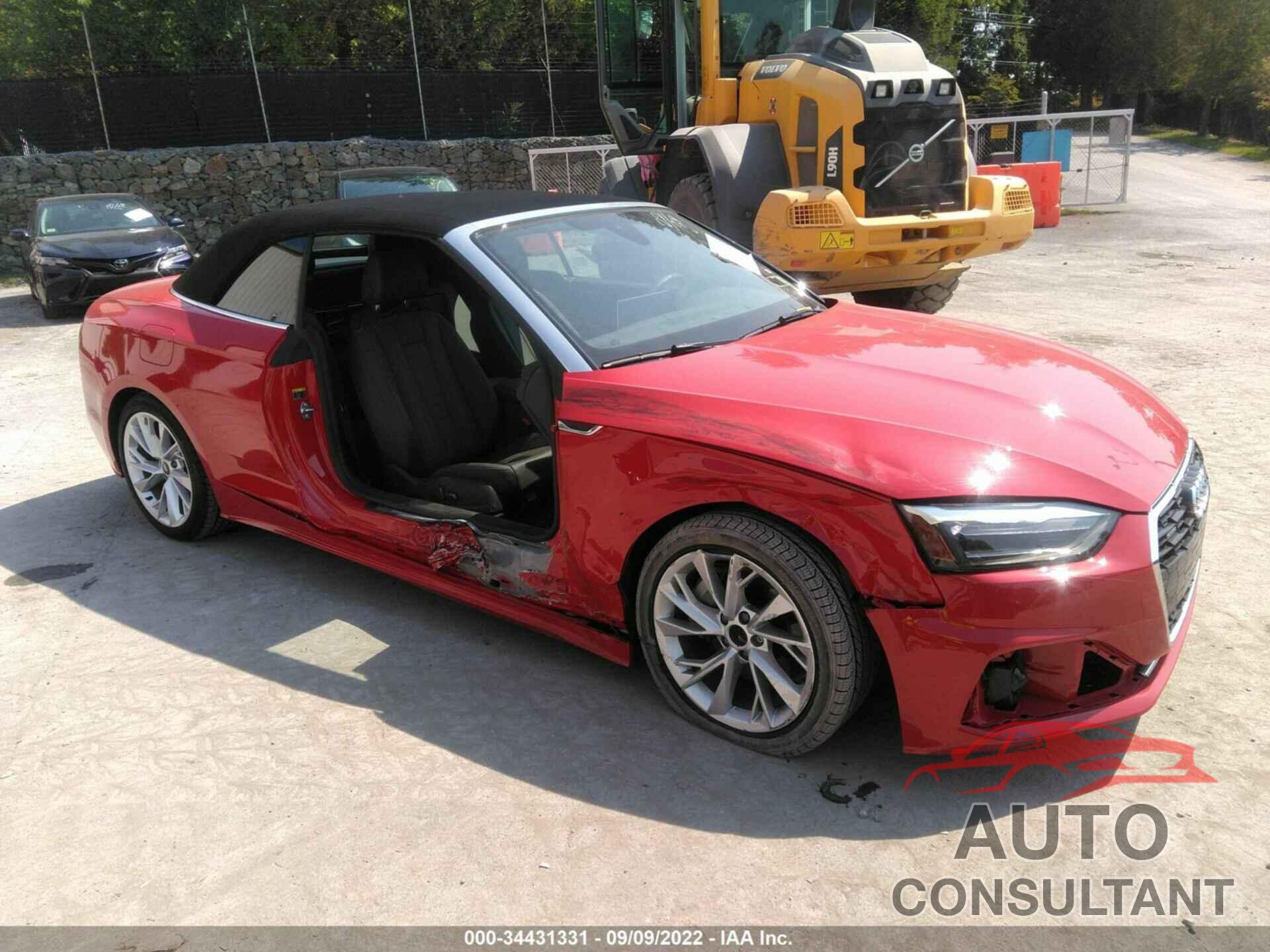 AUDI A5 CABRIOLET 2022 - WAU2AGF57NN006032