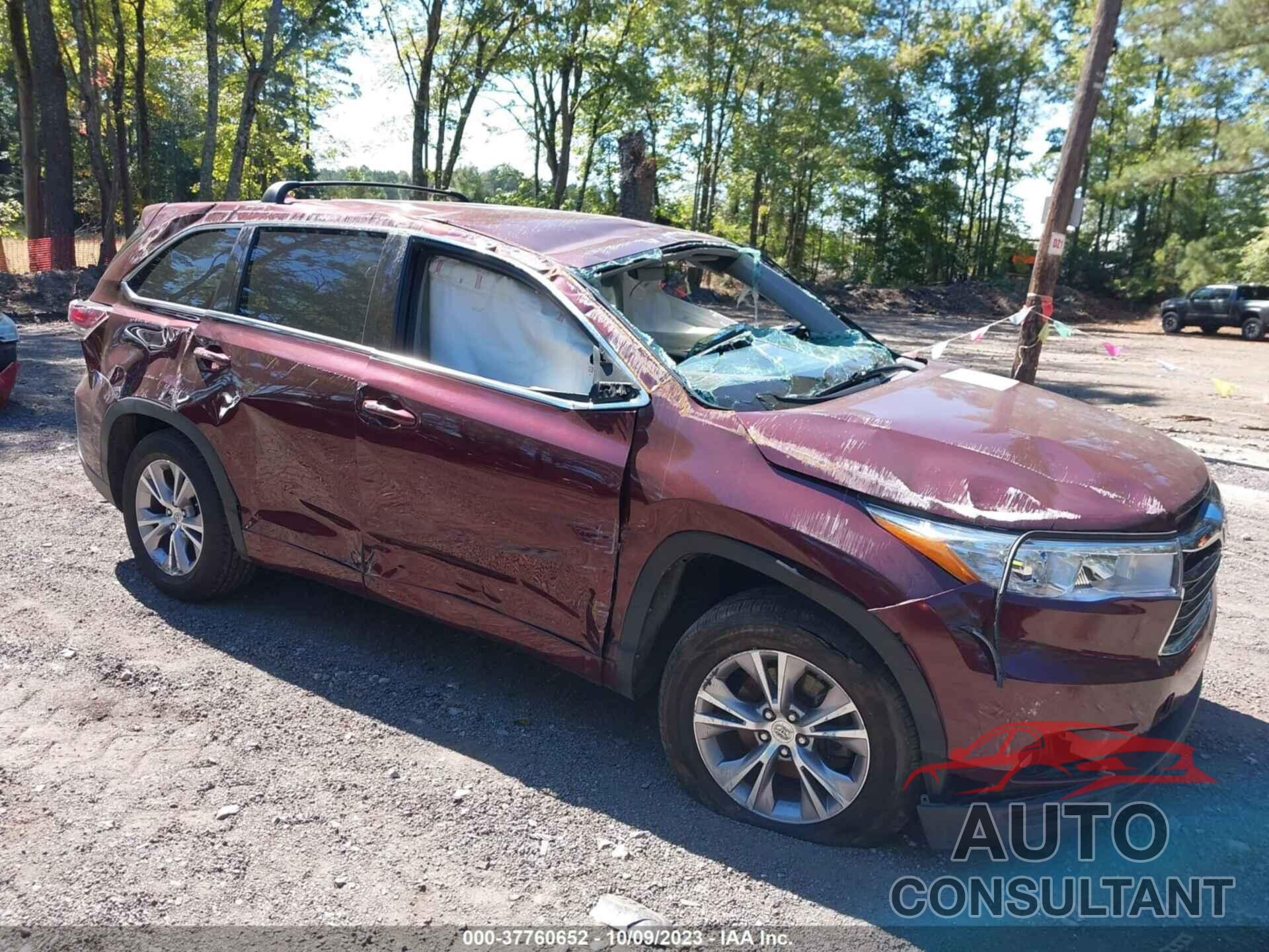 TOYOTA HIGHLANDER 2015 - 5TDZKRFH4FS079794