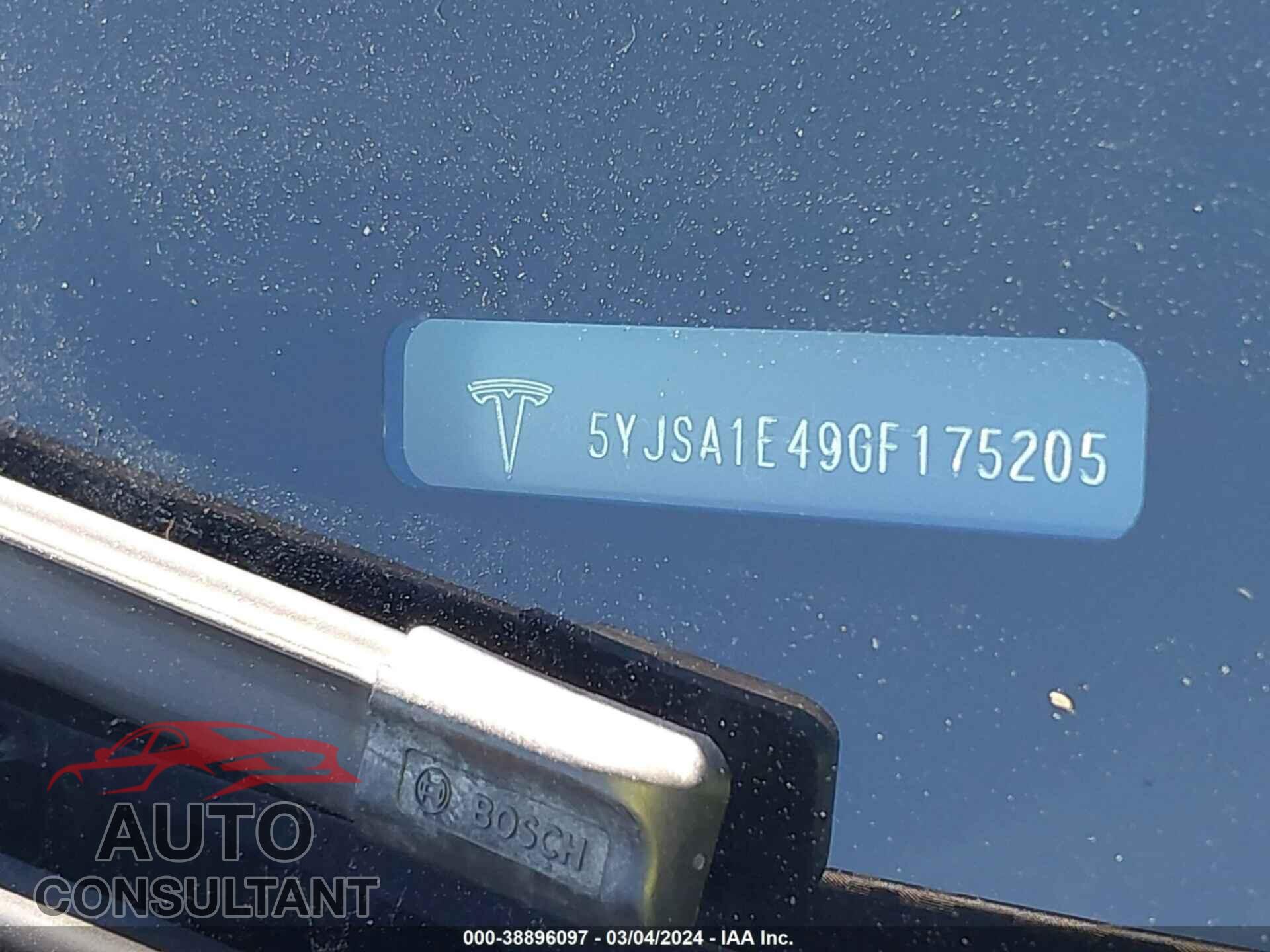TESLA MODEL S 2016 - 5YJSA1E49GF175205