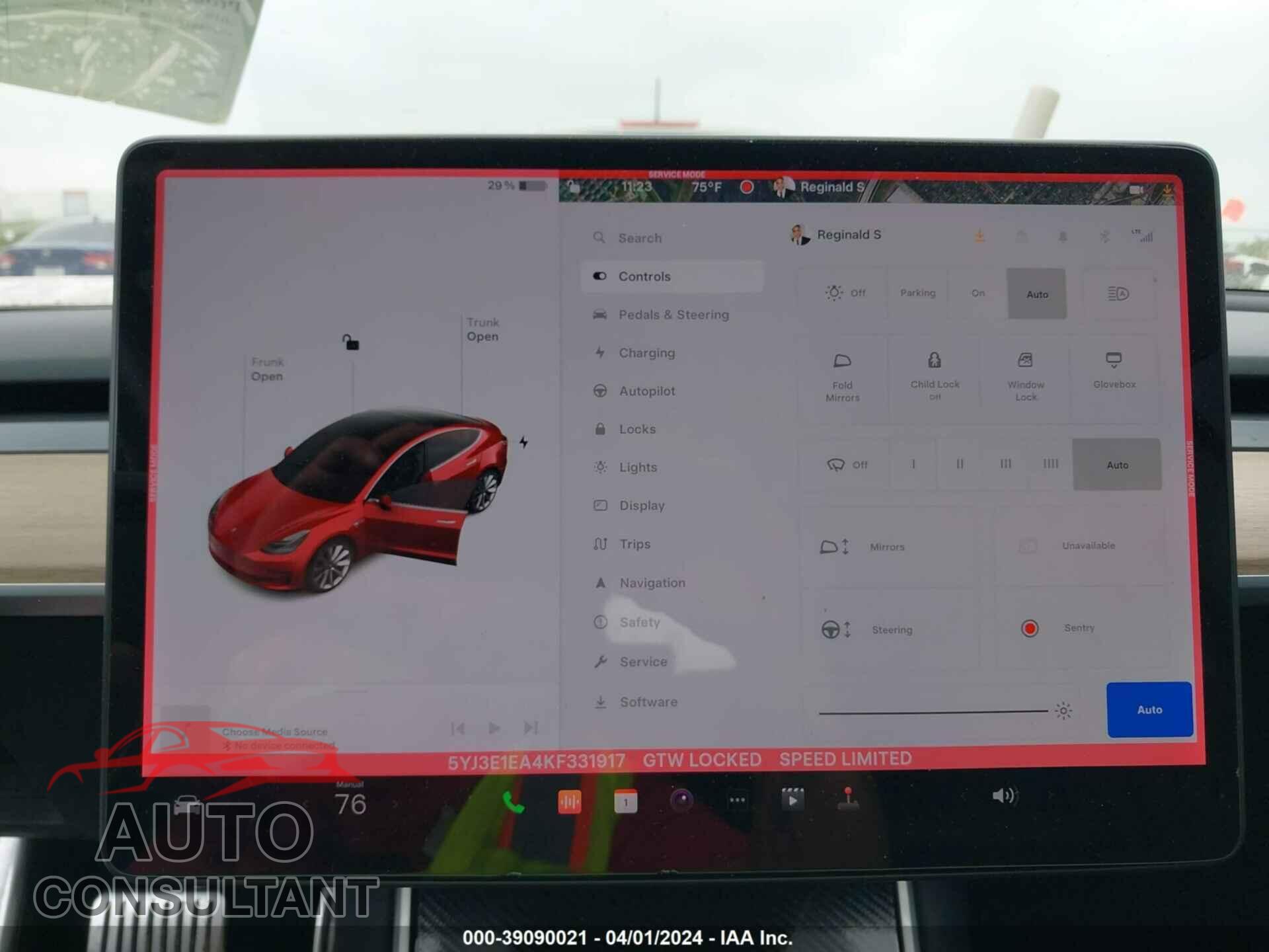 TESLA MODEL 3 2019 - 5YJ3E1EA4KF331917