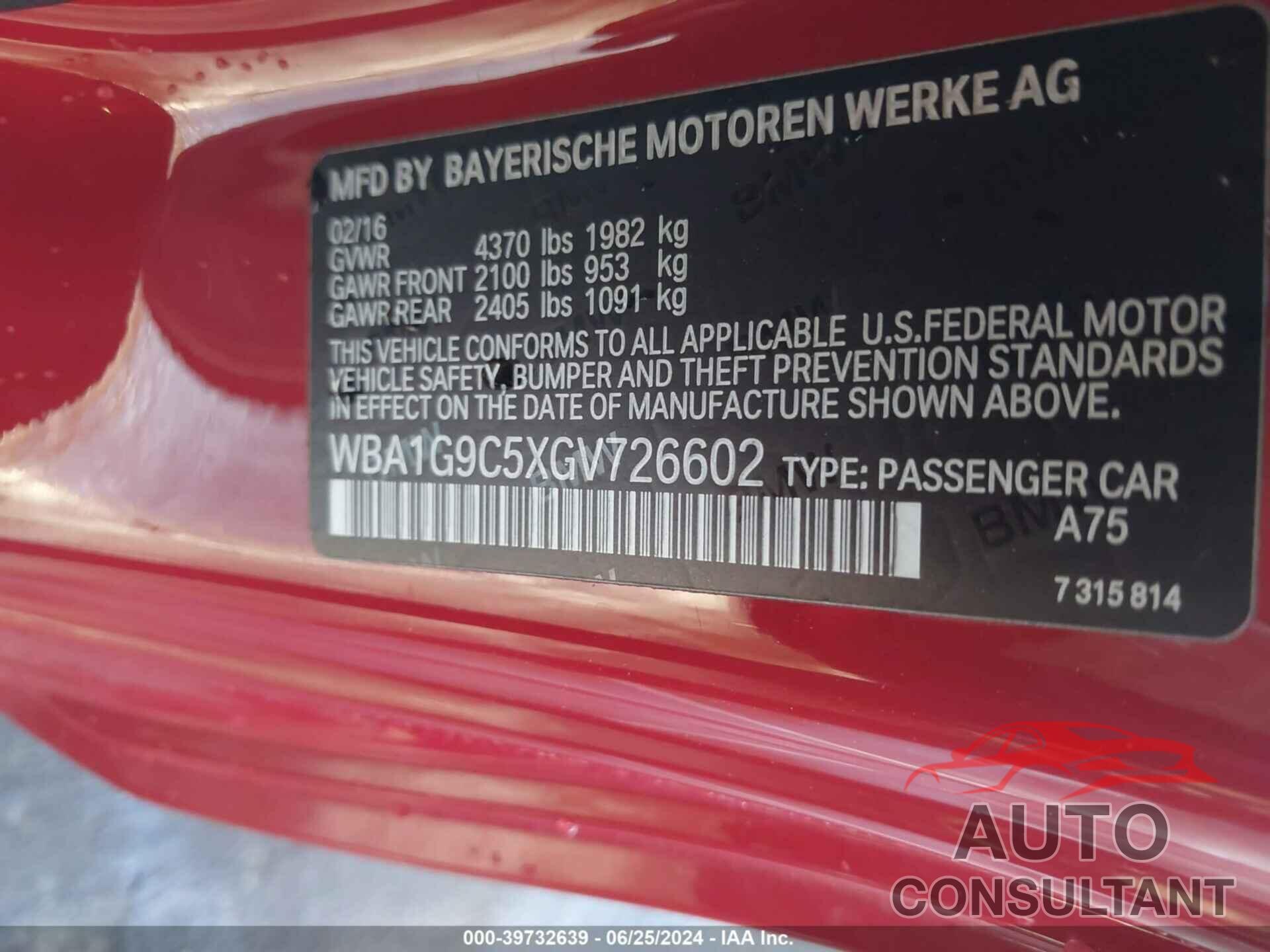 BMW 228I 2016 - WBA1G9C5XGV726602