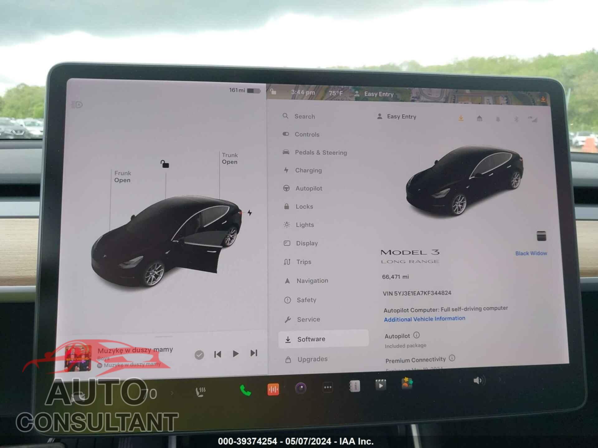 TESLA MODEL 3 2019 - 5YJ3E1EA7KF344824