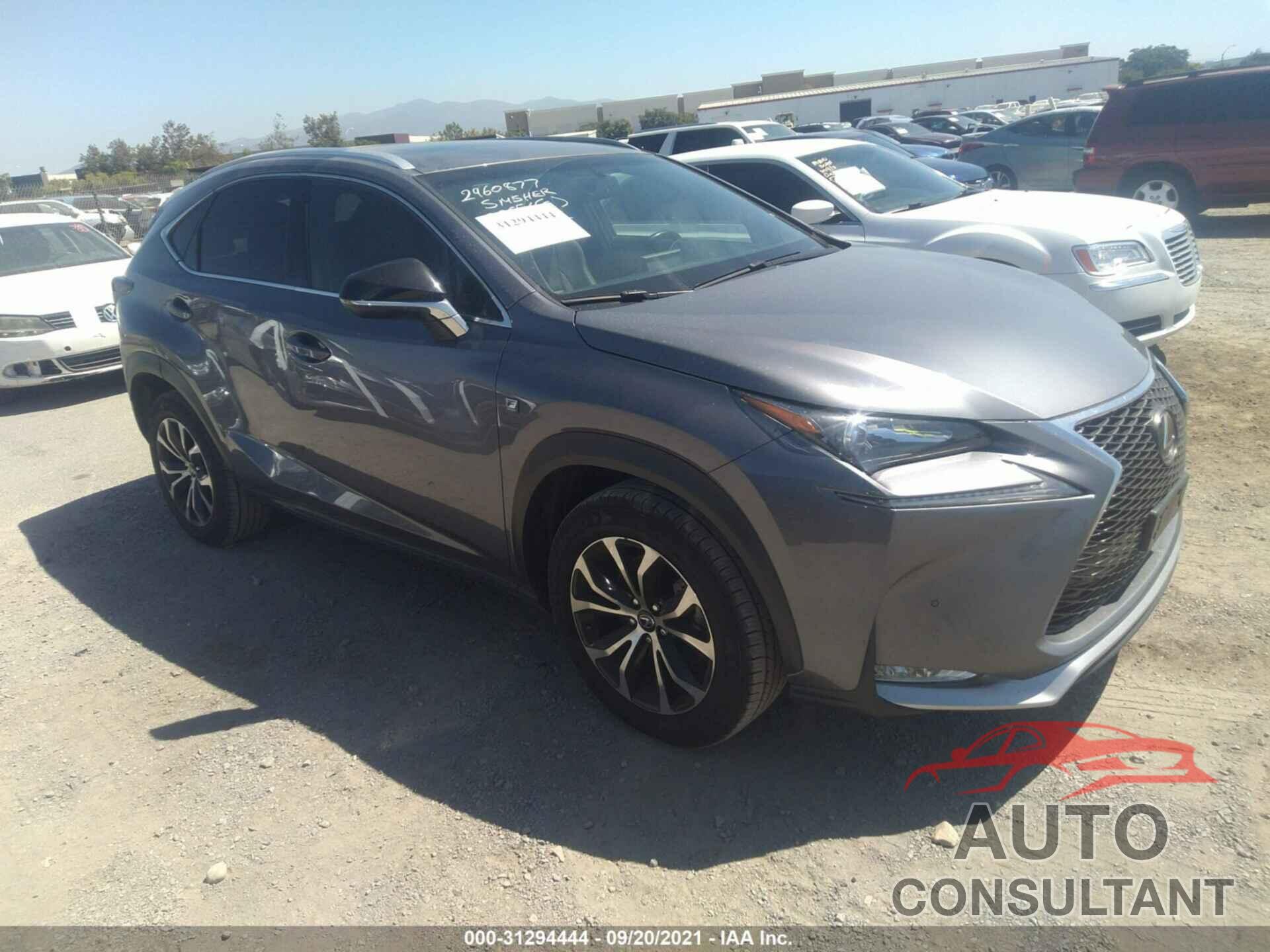 LEXUS NX 2017 - JTJYARBZ9H2077964