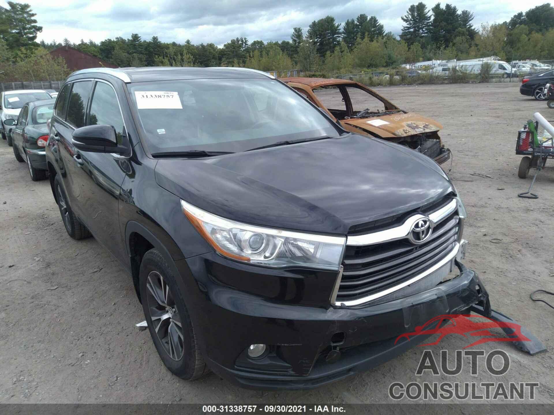 TOYOTA HIGHLANDER 2016 - 5TDJKRFH8GS233275