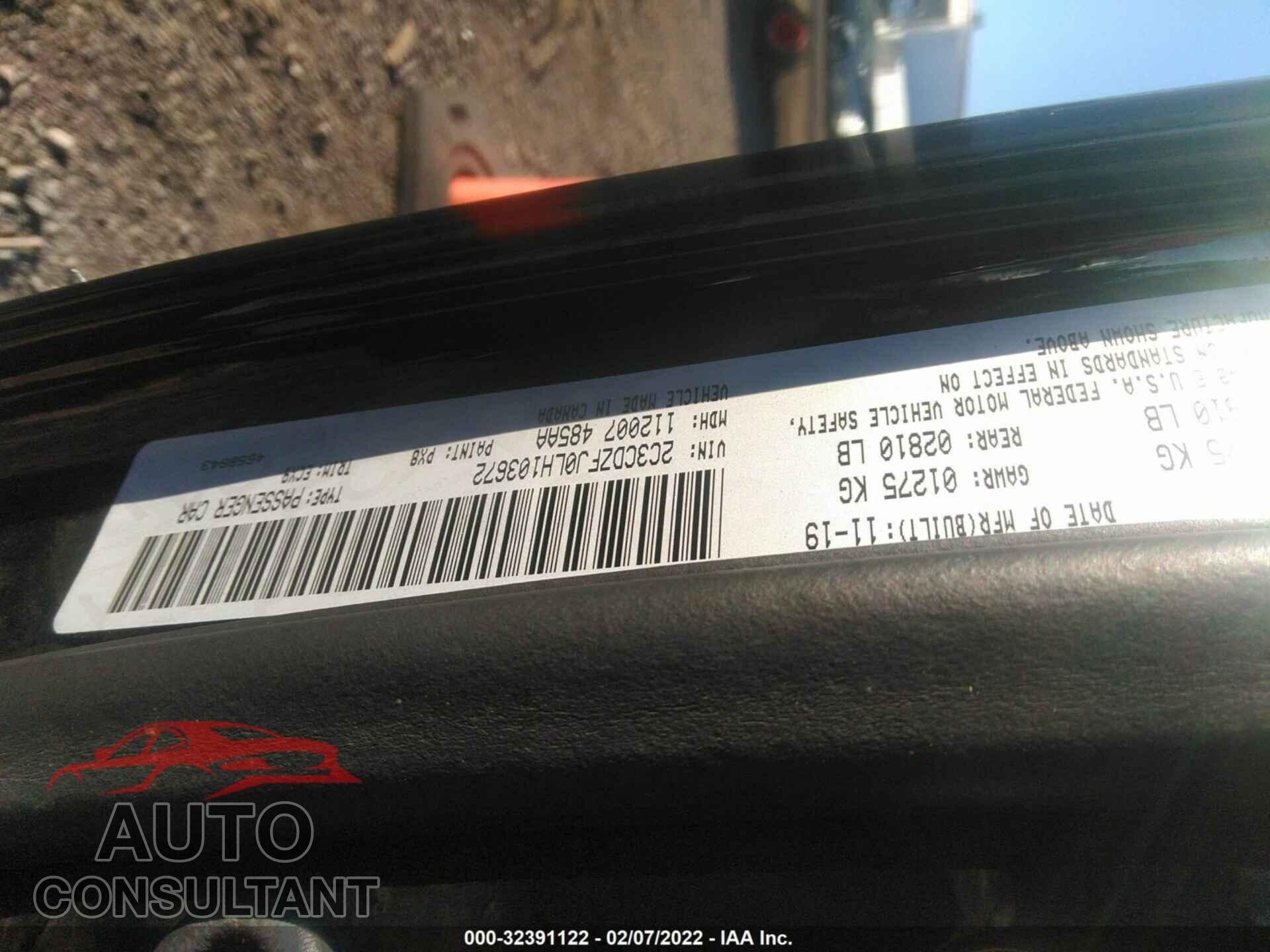 DODGE CHALLENGER 2020 - 2C3CDZFJ0LH103672