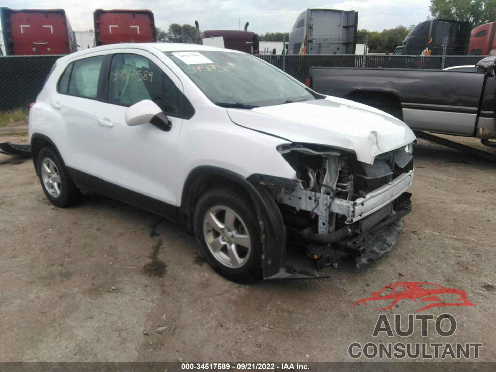 CHEVROLET TRAX 2016 - KL7CJNSB3GB677903