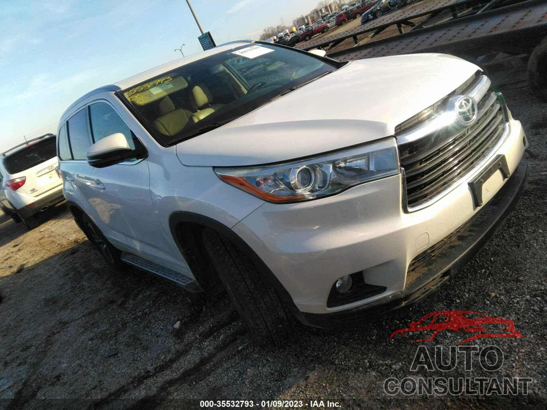 TOYOTA HIGHLANDER 2016 - 5TDJKRFH9GS285997