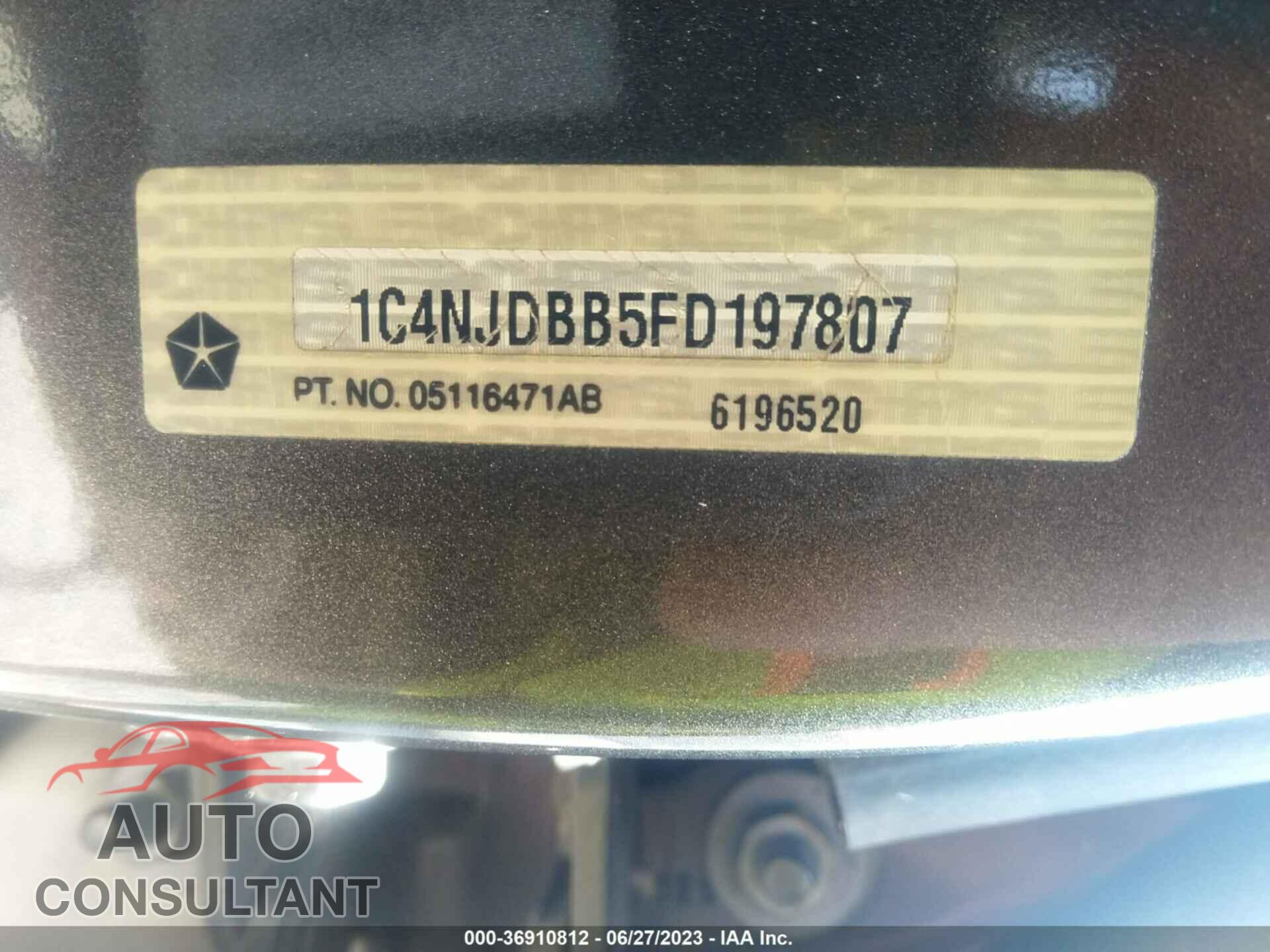 JEEP COMPASS 2015 - 1C4NJDBB5FD197807