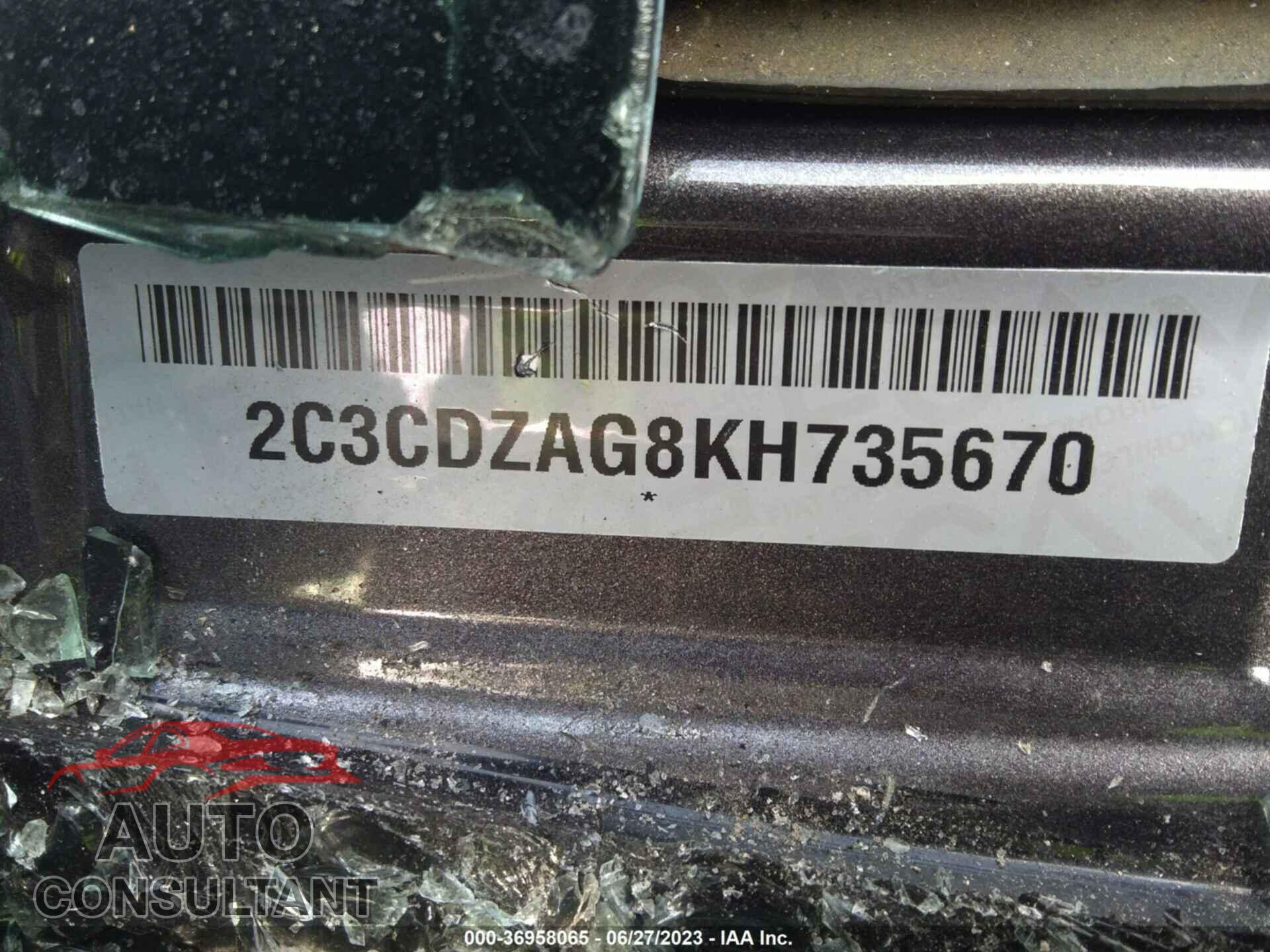 DODGE CHALLENGER 2019 - 2C3CDZAG8KH735670