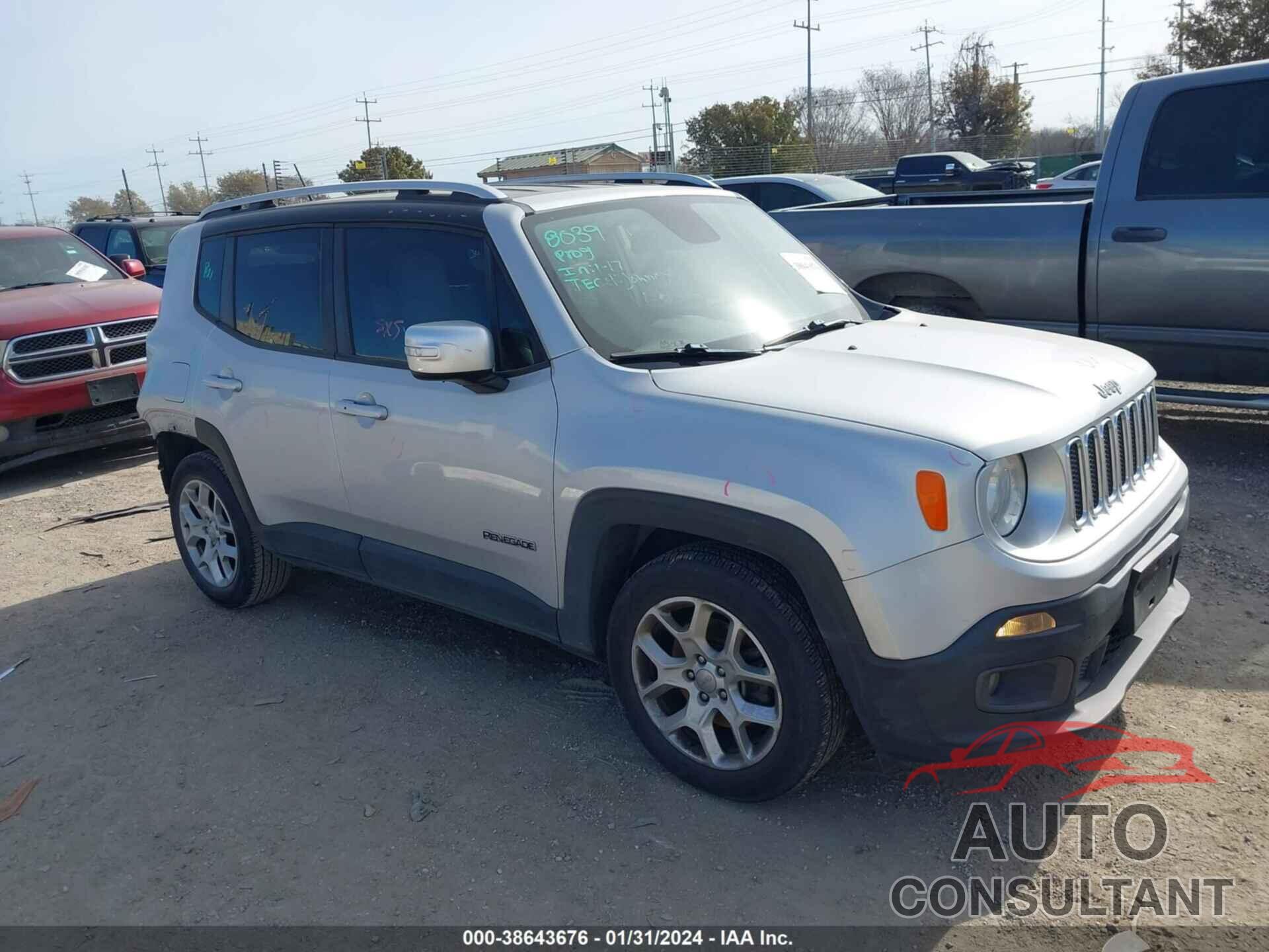 JEEP RENEGADE 2016 - ZACCJADT5GPC47992