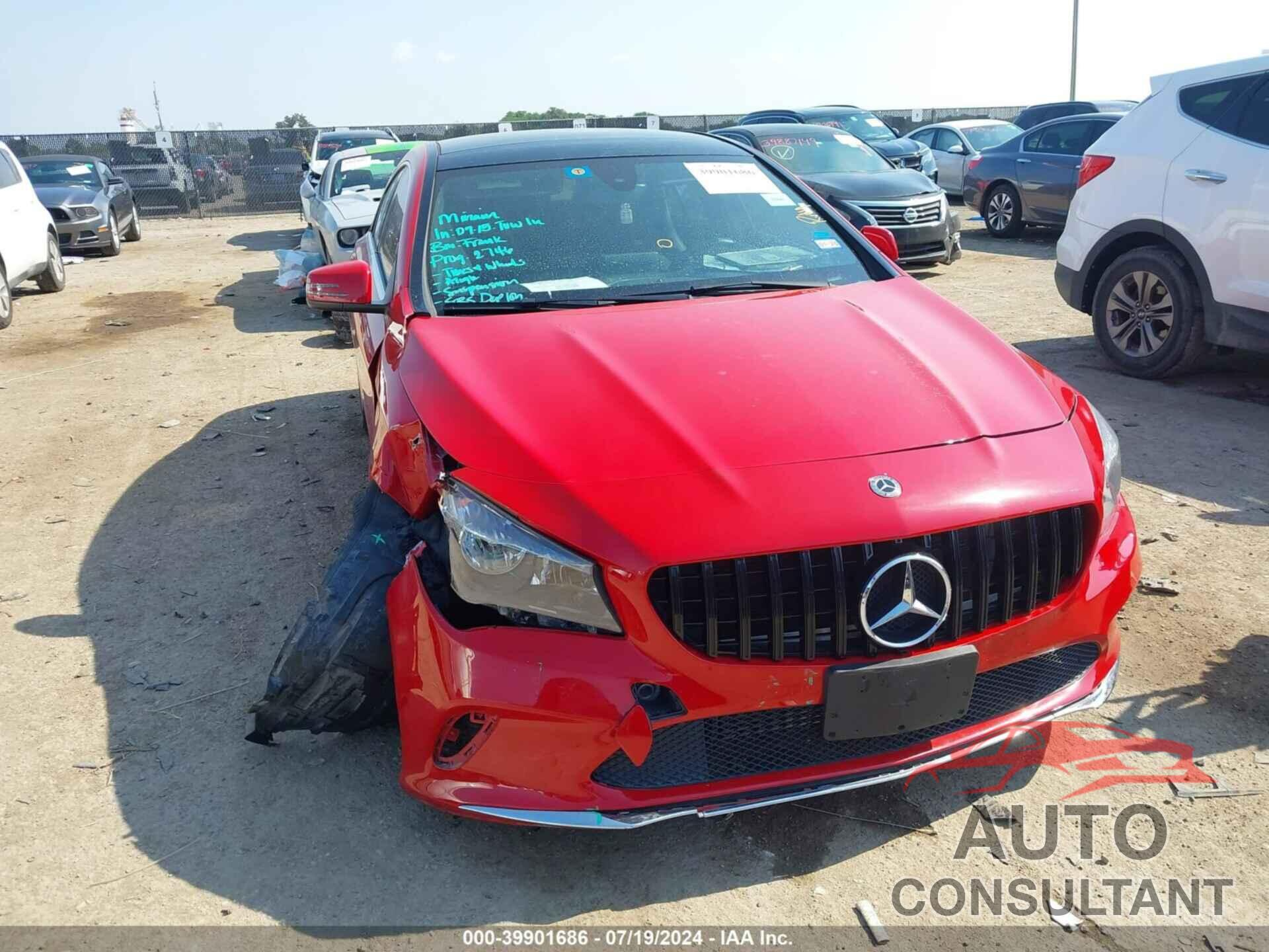 MERCEDES-BENZ CLA 250 2018 - WDDSJ4GB2JN635171