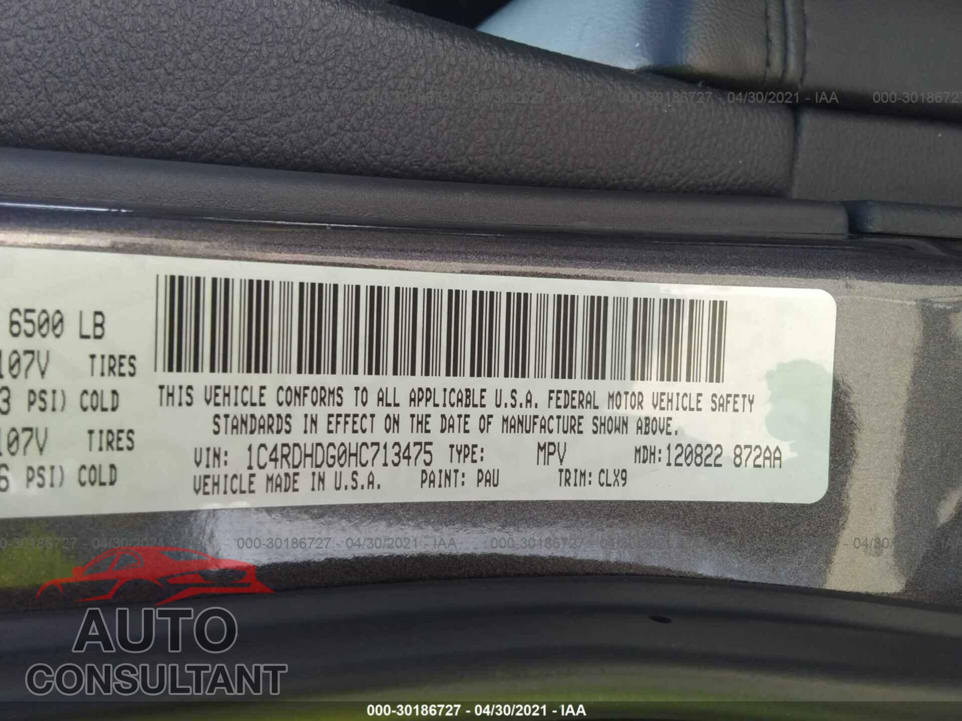DODGE DURANGO 2017 - 1C4RDHDG0HC713475