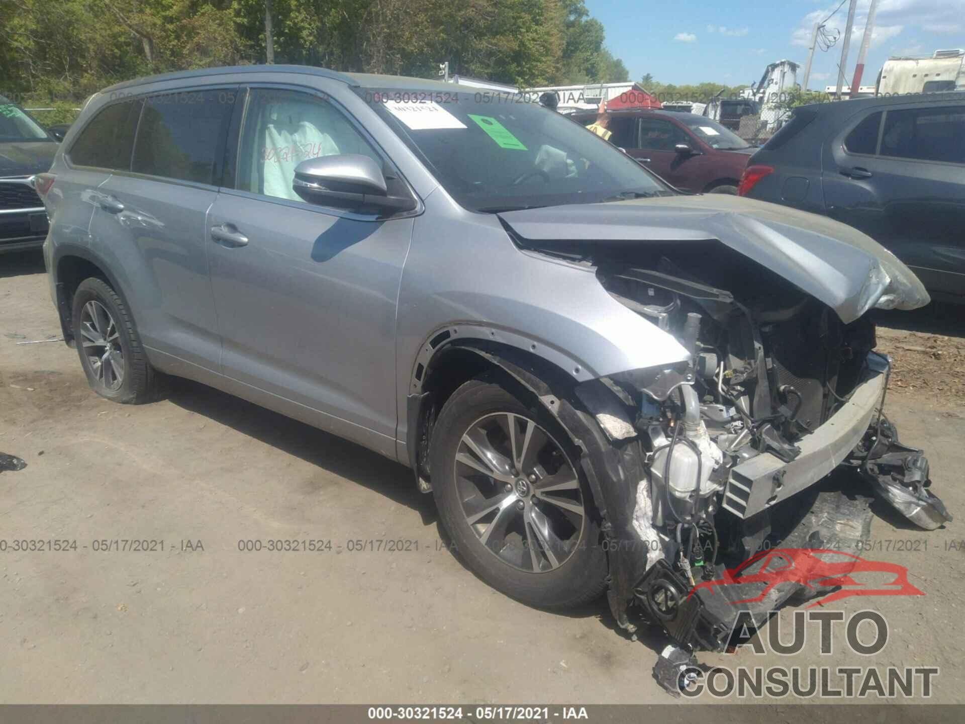 TOYOTA HIGHLANDER 2016 - 5TDJKRFH6GS258725