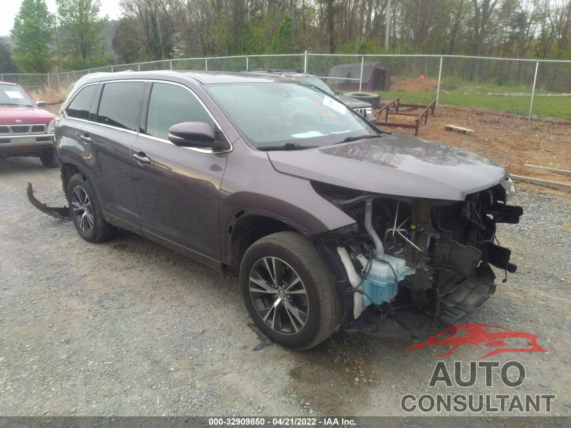 TOYOTA HIGHLANDER 2017 - 5TDBZRFH5HS426601