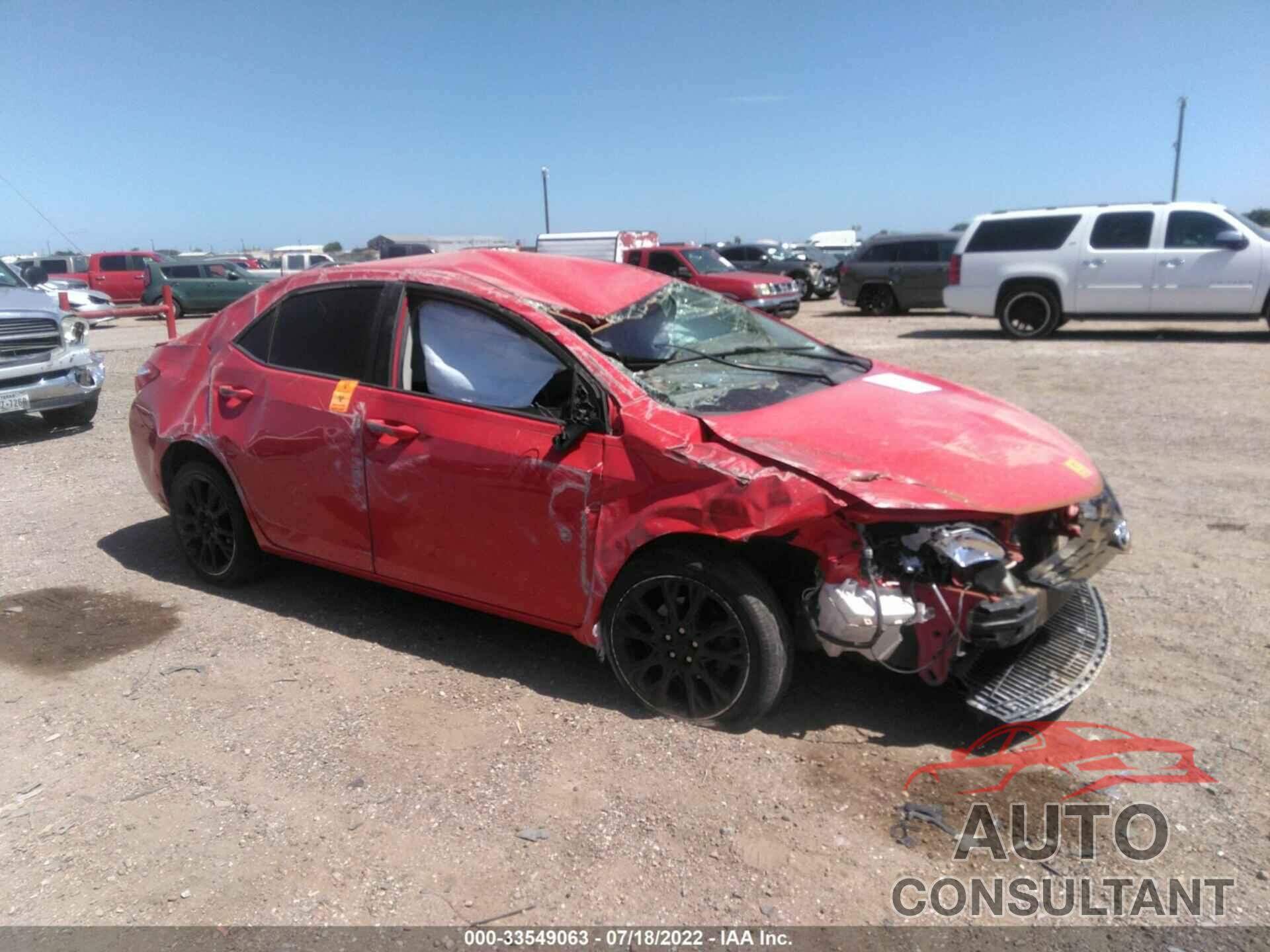 TOYOTA COROLLA 2016 - 2T1BURHE7GC543380