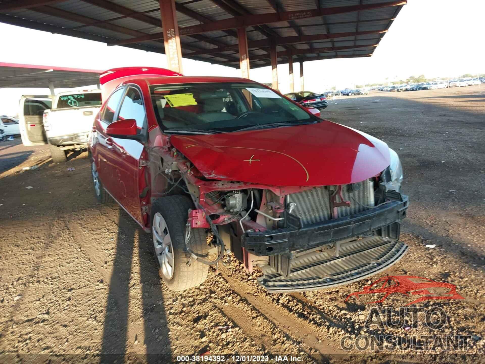TOYOTA COROLLA 2016 - 5YFBURHE8GP457205