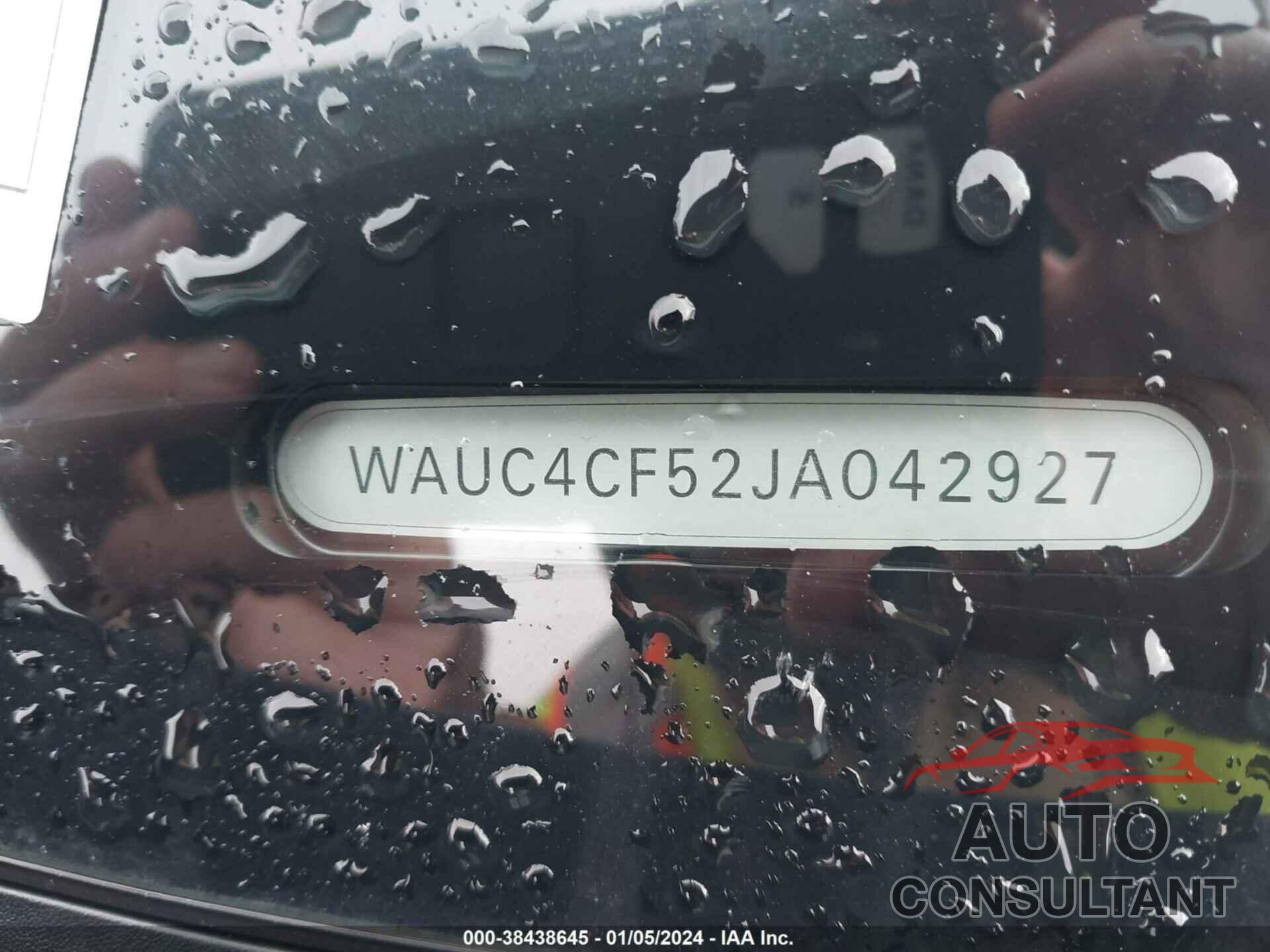 AUDI S5 2018 - WAUC4CF52JA042927