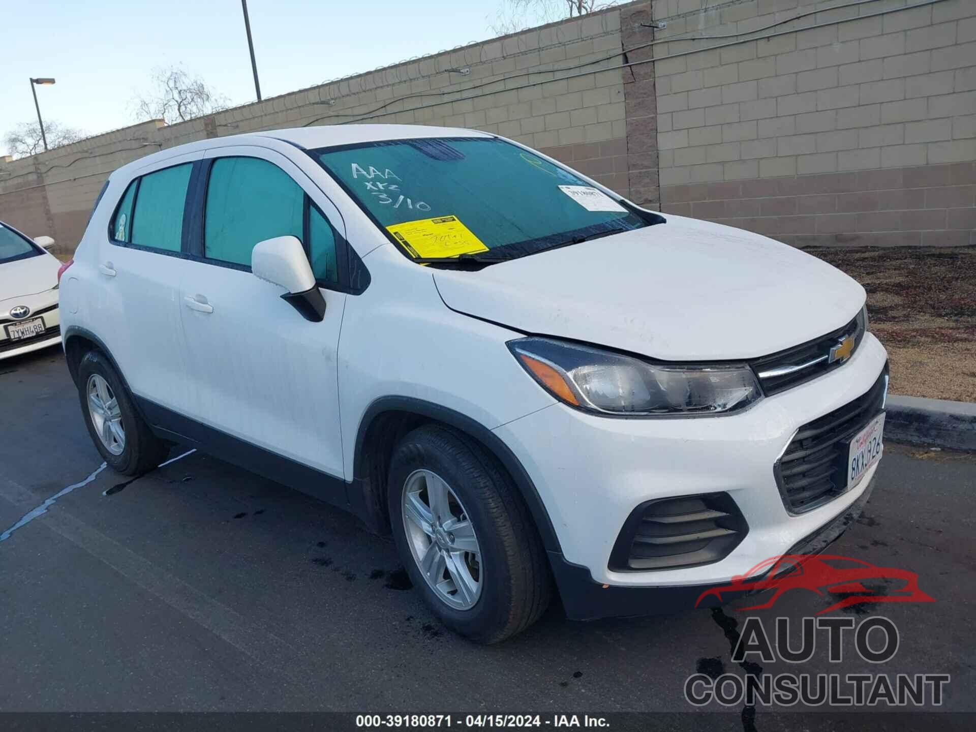 CHEVROLET TRAX 2019 - 3GNCJKSB0KL381611