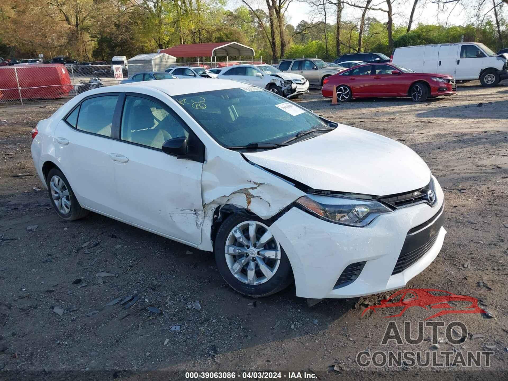 TOYOTA COROLLA 2016 - 2T1BURHE8GC640779