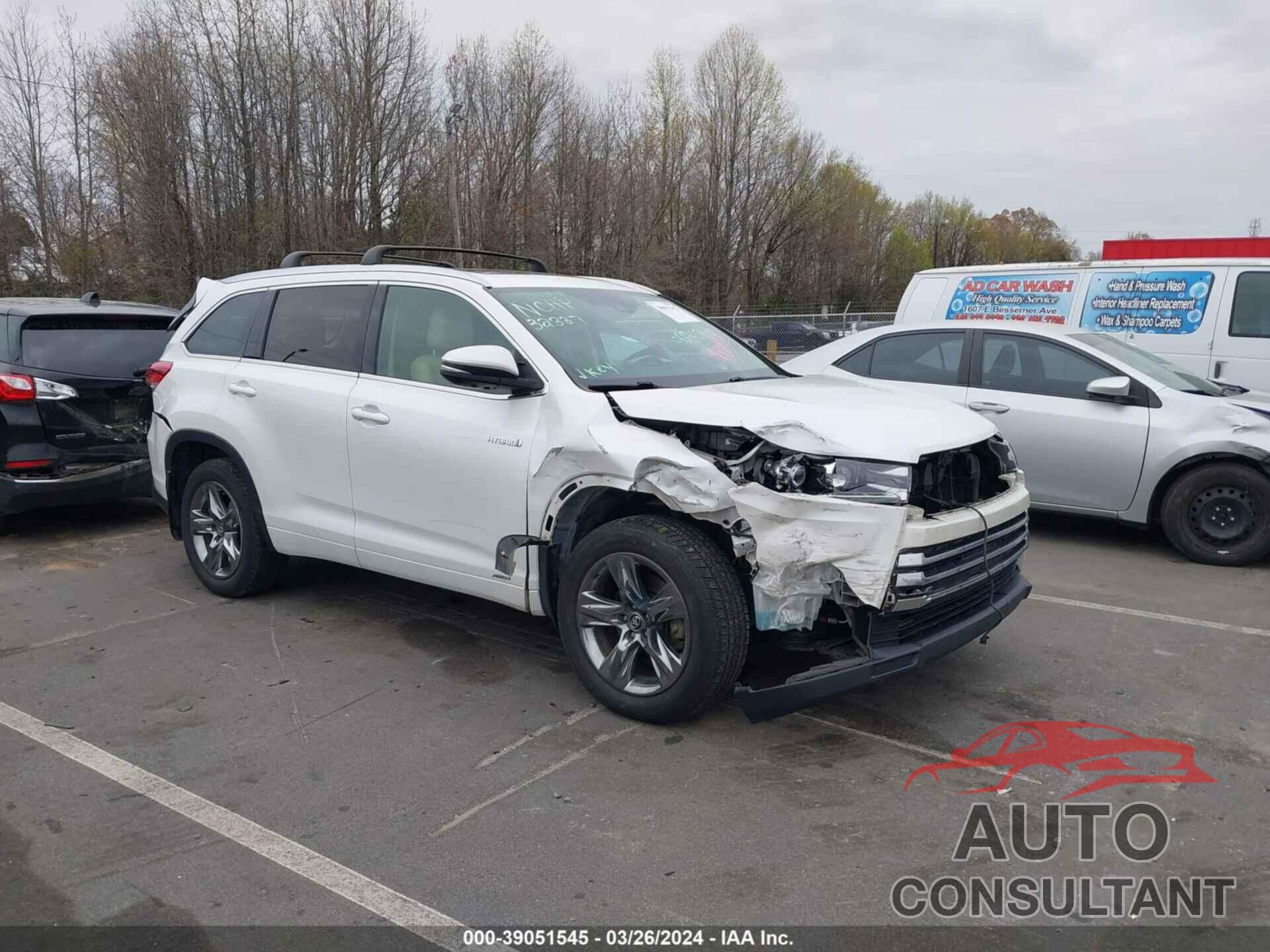 TOYOTA HIGHLANDER HYBRID 2017 - 5TDDGRFHXHS020764