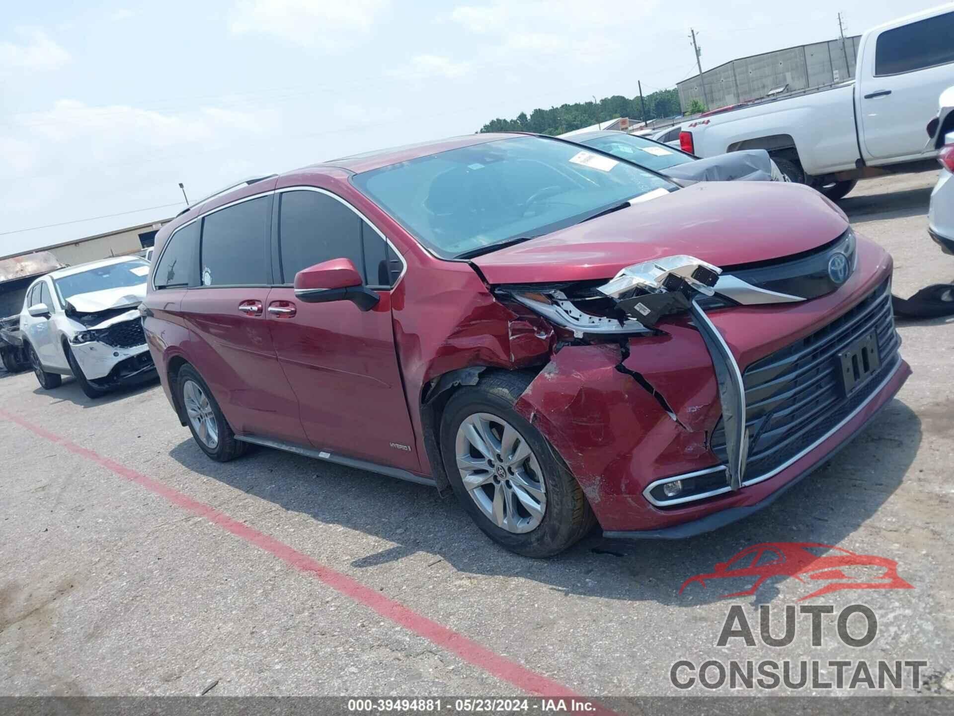 TOYOTA SIENNA 2021 - 5TDZRKEC9MS052130