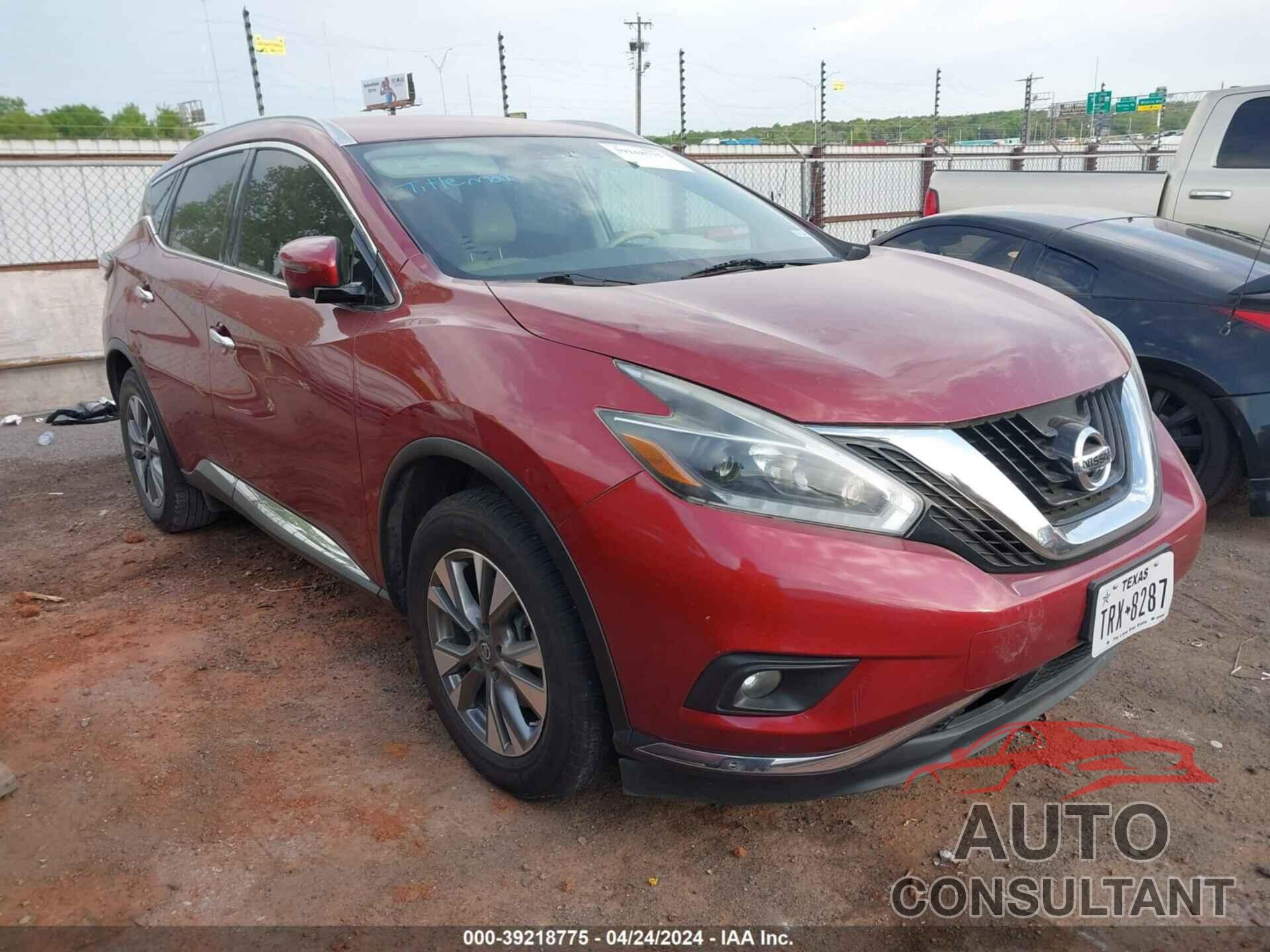 NISSAN MURANO 2018 - 5N1AZ2MG8JN192135