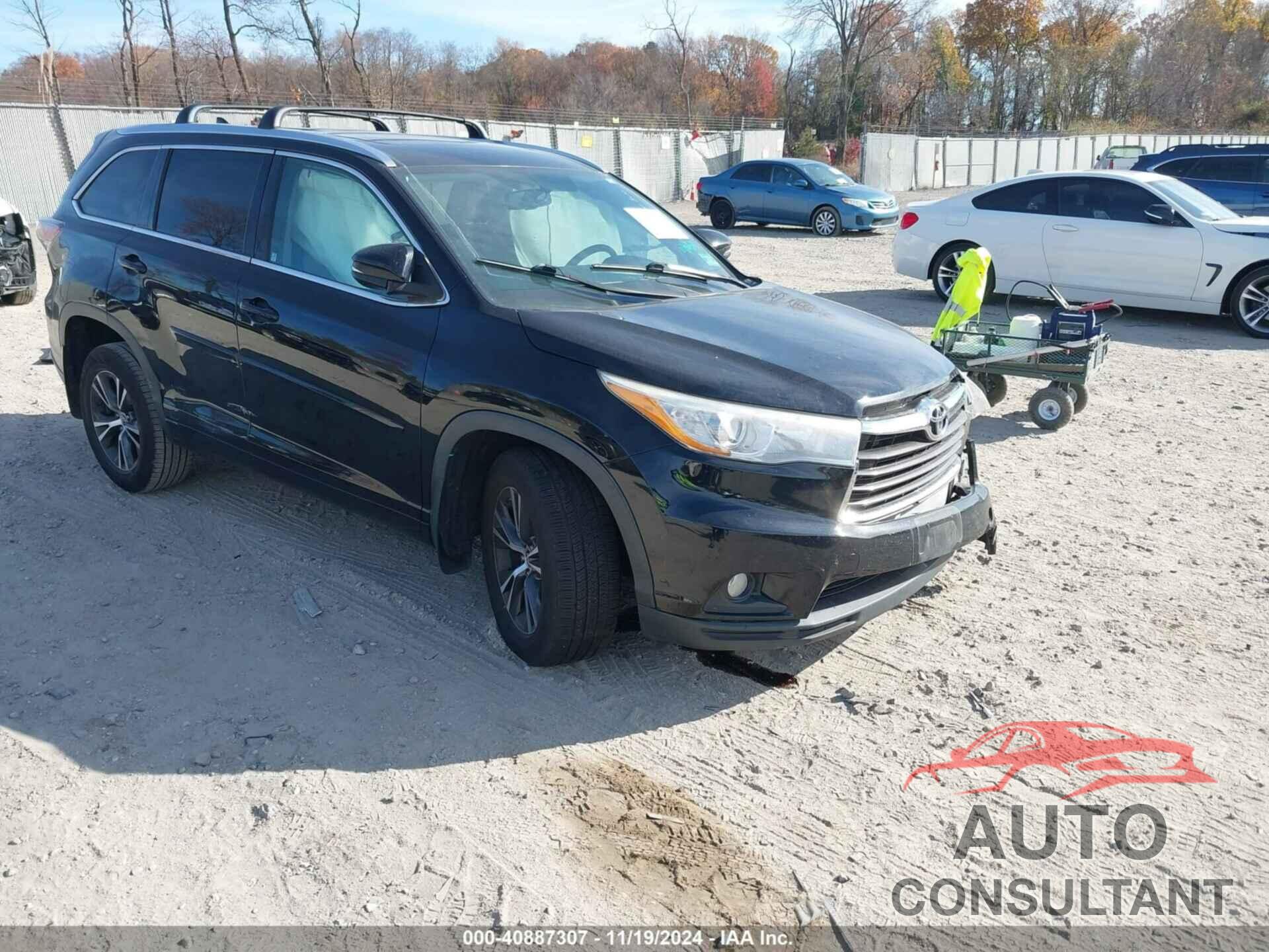 TOYOTA HIGHLANDER 2016 - 5TDJKRFH8GS313501