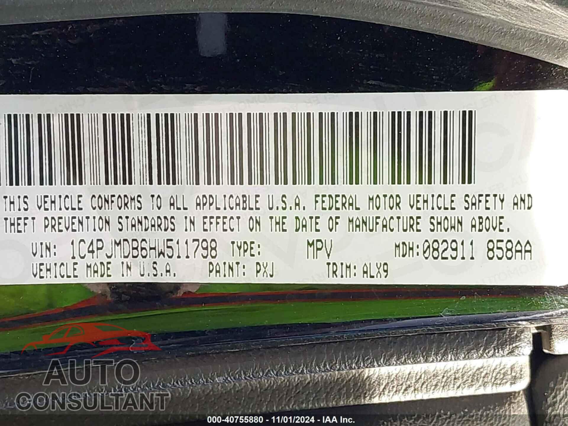 JEEP CHEROKEE 2017 - 1C4PJMDB6HW511798