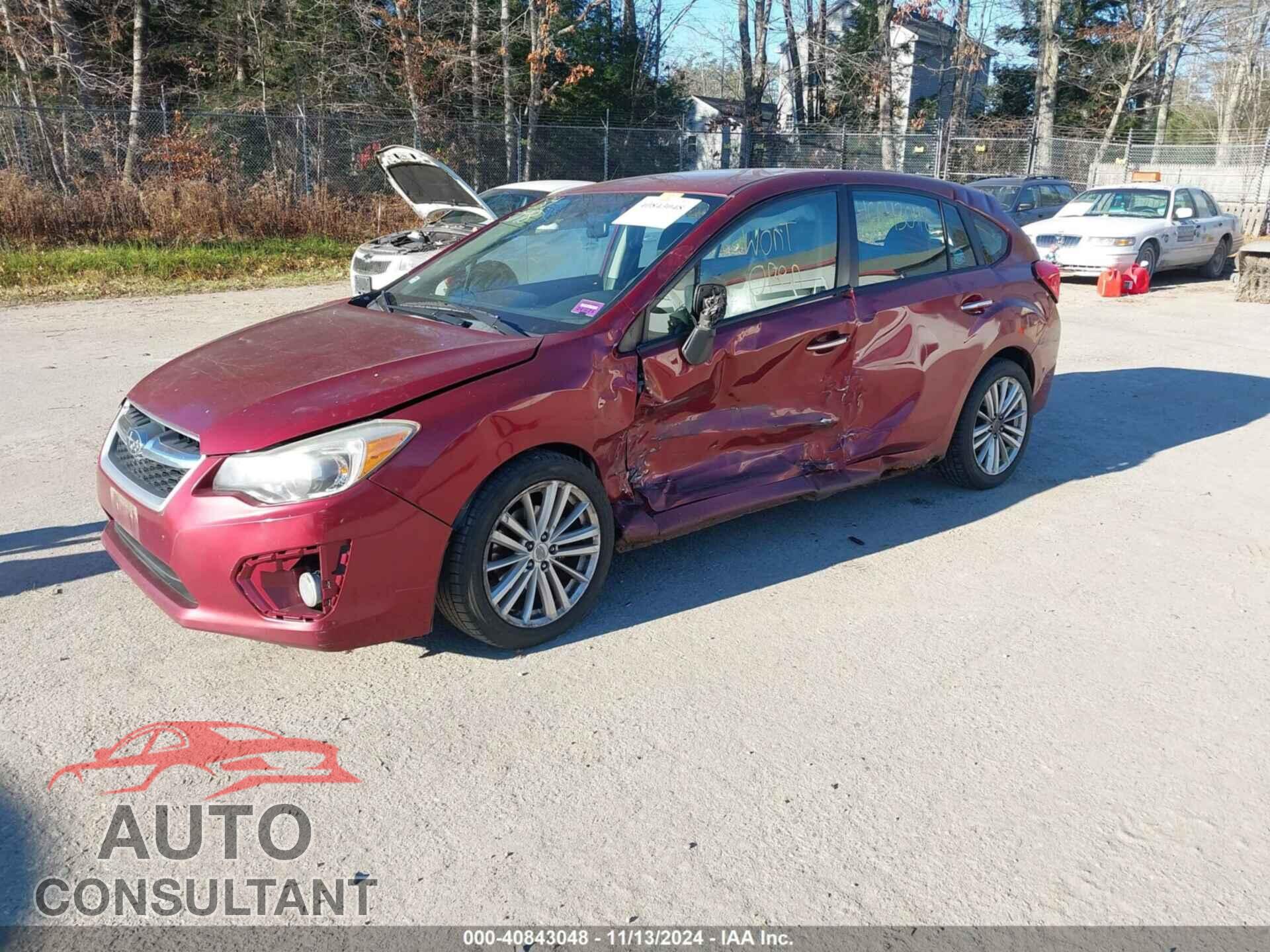 SUBARU IMPREZA 2012 - JF1GPAG63CH222845